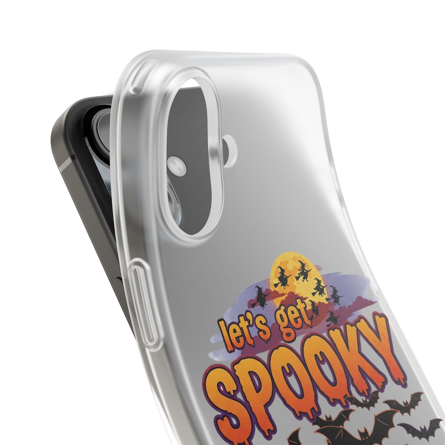 Spooky Flexi Phone Case, Halloween Phone Cover, Lets Get Spooky Mobile Case, Witchy Accessories, Fun Fall Gift Idea