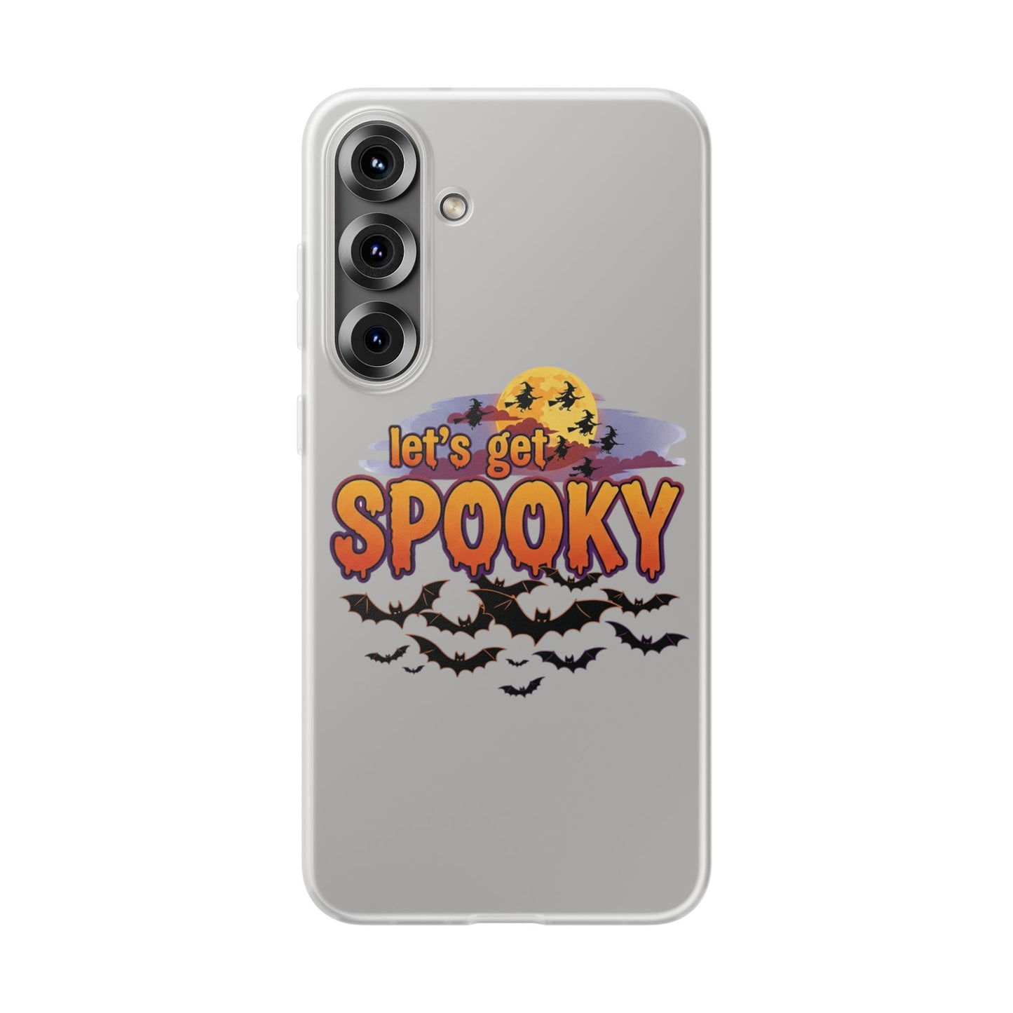 Spooky Flexi Phone Case, Halloween Phone Cover, Lets Get Spooky Mobile Case, Witchy Accessories, Fun Fall Gift Idea