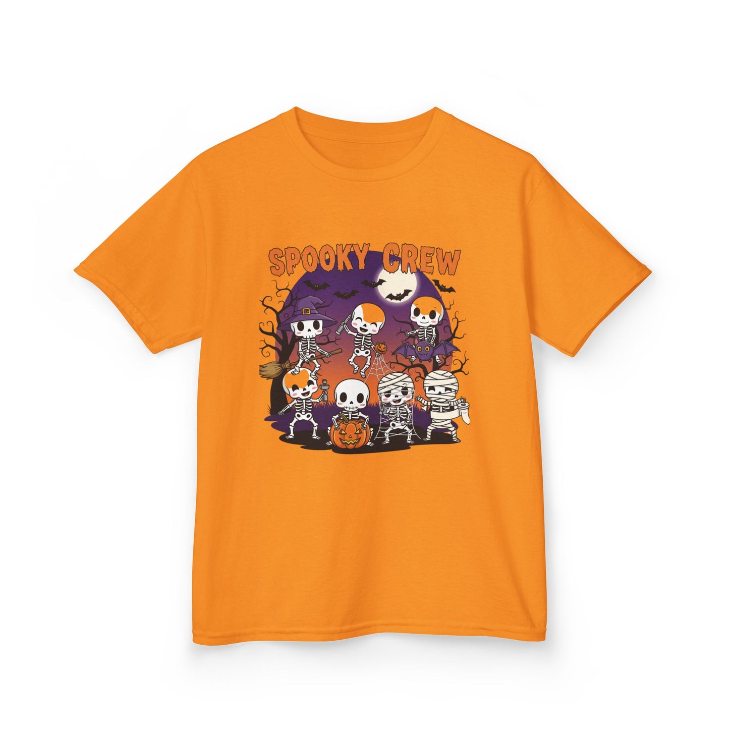 Kids Spooky Crew Halloween Tee, Fun Kid's T-Shirt, Halloween Party Top, Cozy Cotton Kids Shirt, Cute Costume Alternative