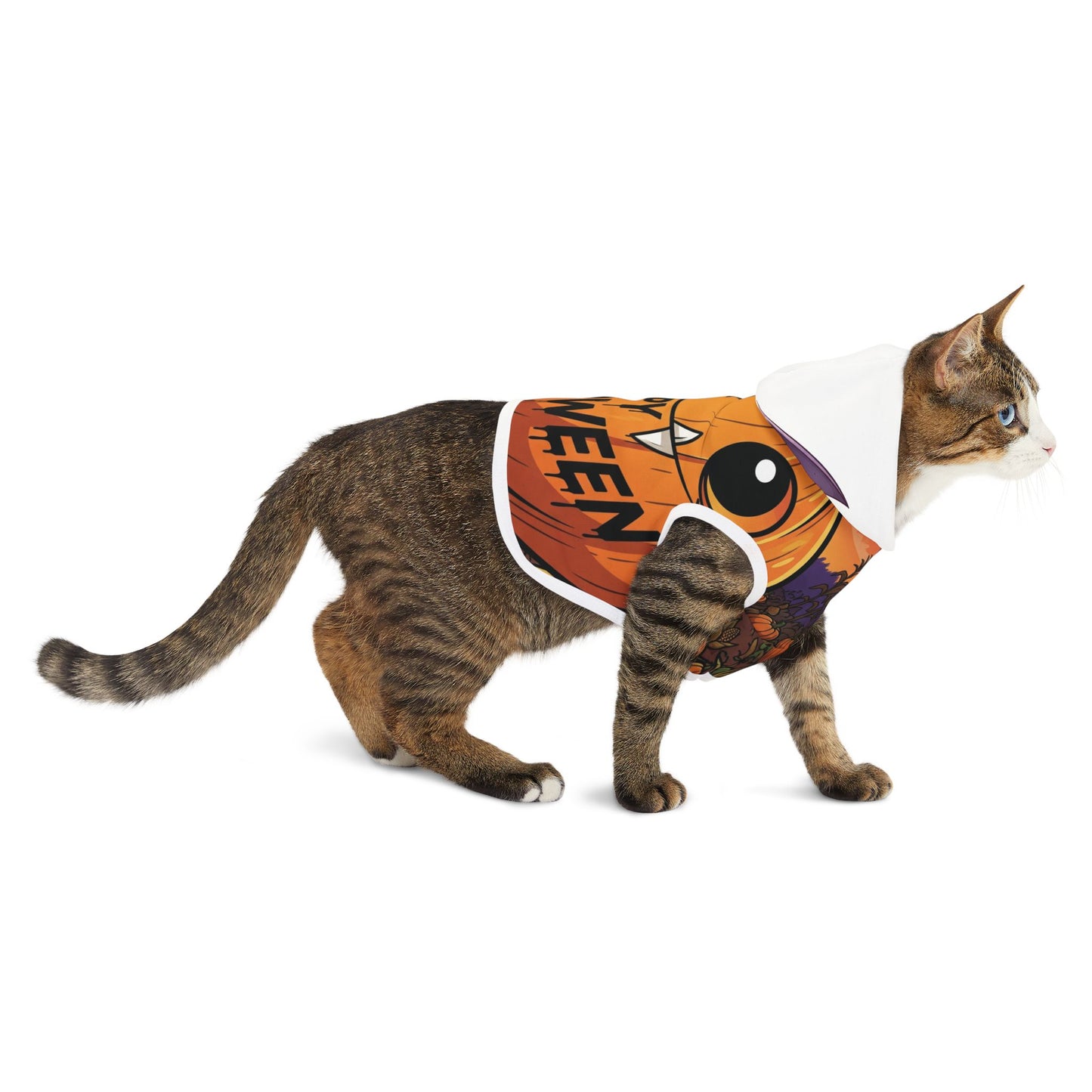 Halloween Pet Hoodie, Cute Dog Costume, Pumpkin Apparel, Spooky Pet Outfit, Pet Clothing for Fall Celebrations