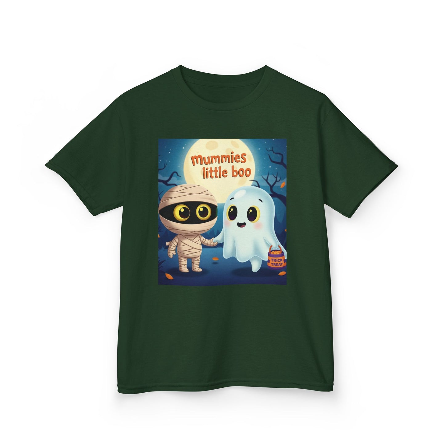 Mummy & Ghost Kids Tee, Halloween Shirt for Kids, Cute Trick-or-Treat T-Shirt, Fun Halloween Costume, Kids Graphic Tee