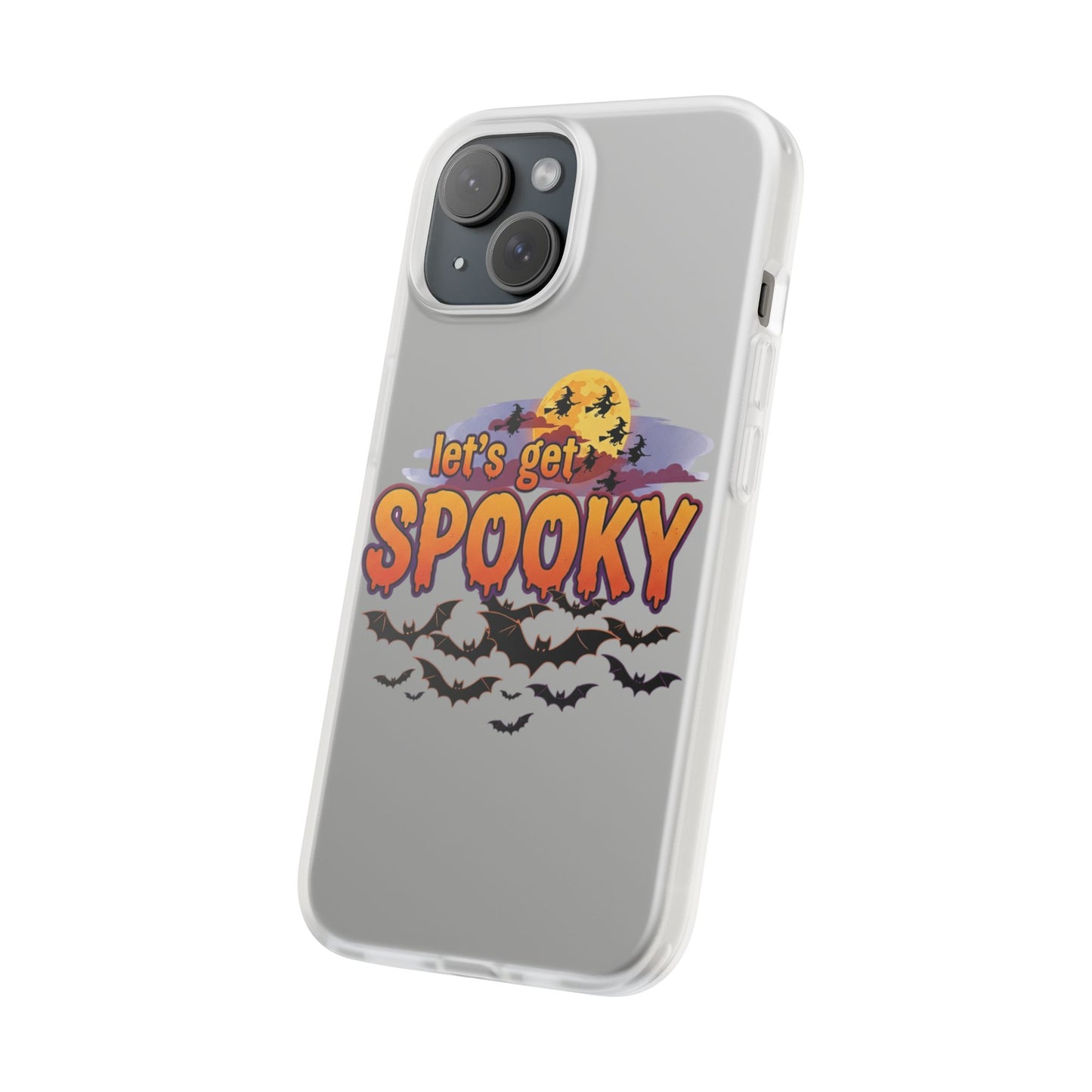 Spooky Flexi Phone Case, Halloween Phone Cover, Lets Get Spooky Mobile Case, Witchy Accessories, Fun Fall Gift Idea