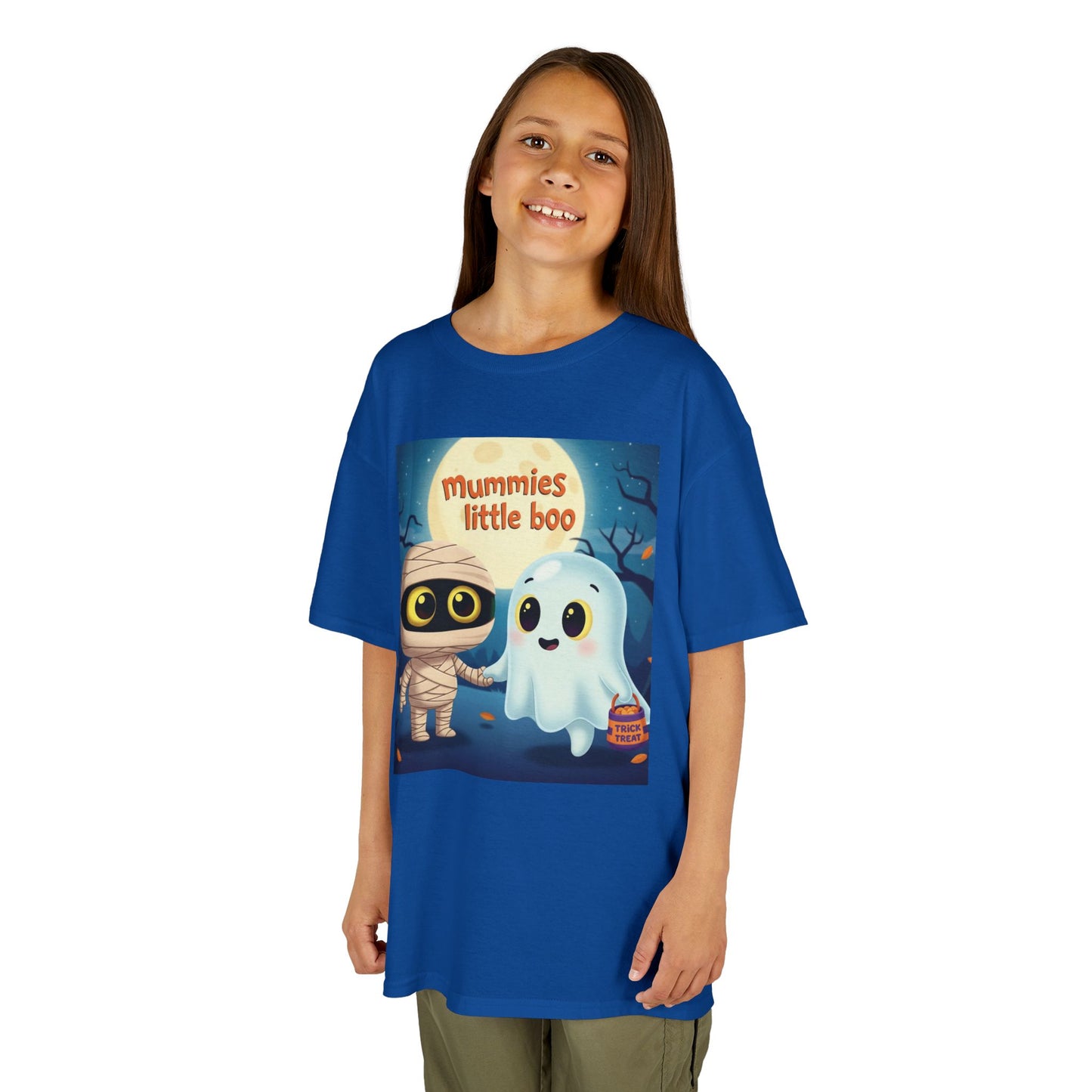 Mummy & Ghost Kids Tee, Halloween Shirt for Kids, Cute Trick-or-Treat T-Shirt, Fun Halloween Costume, Kids Graphic Tee