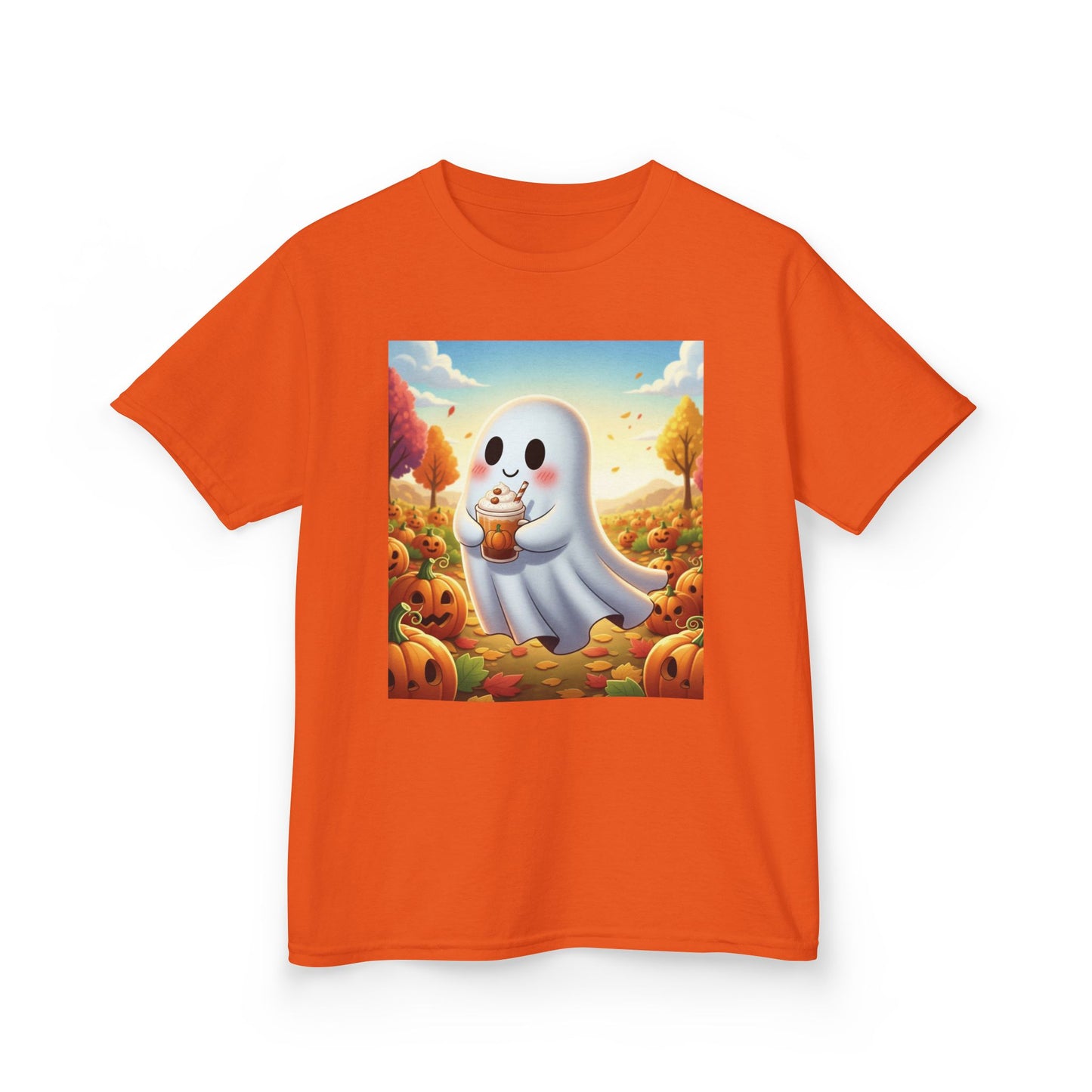 Kids Halloween Ghost Tee, Spooky Cute Tee, Fall Pumpkin Shirt