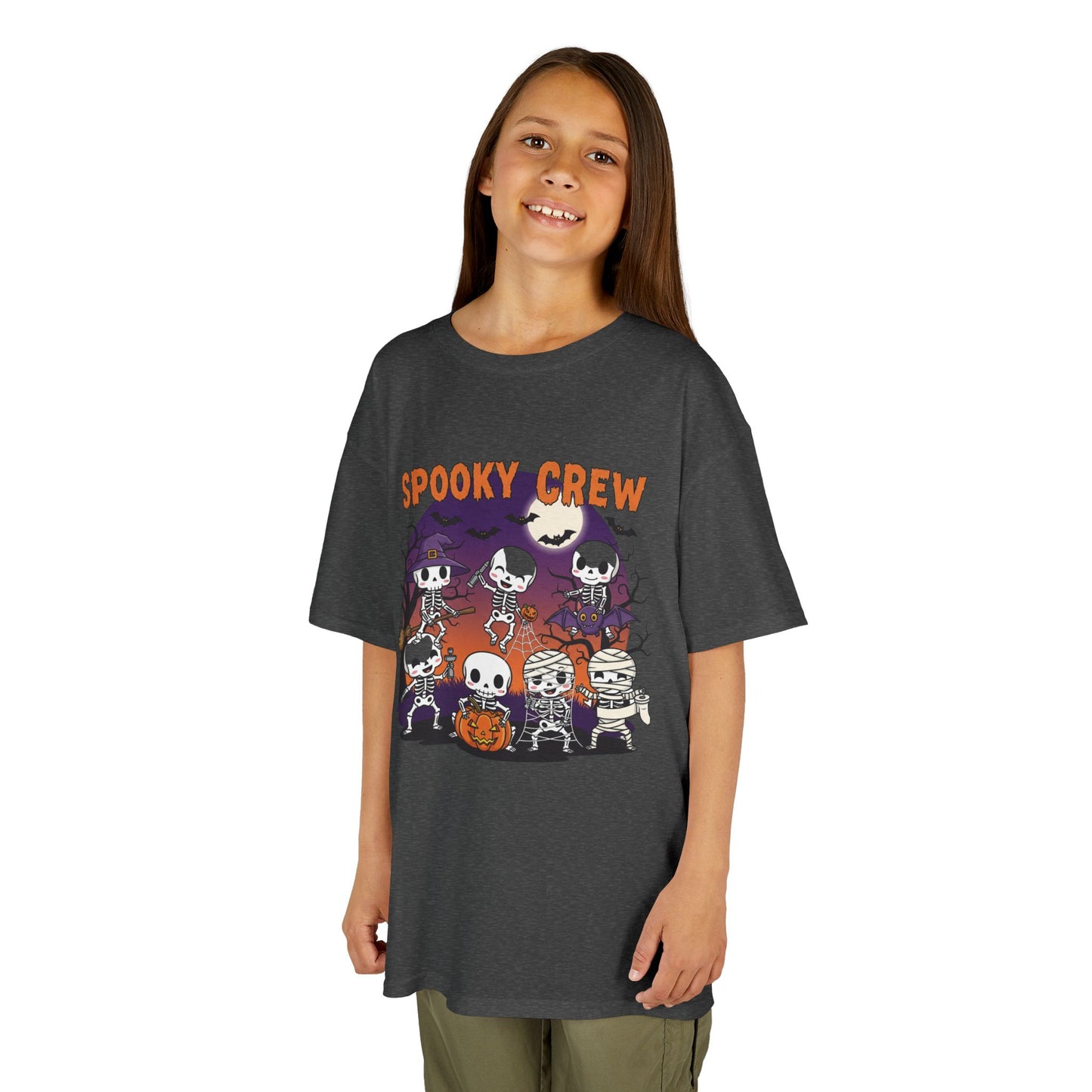 Kids Spooky Crew Halloween Tee, Fun Kid's T-Shirt, Halloween Party Top, Cozy Cotton Kids Shirt, Cute Costume Alternative
