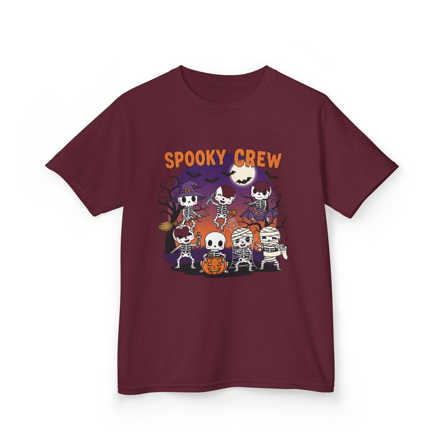 Kids Spooky Crew Halloween Tee, Fun Kid's T-Shirt, Halloween Party Top, Cozy Cotton Kids Shirt, Cute Costume Alternative