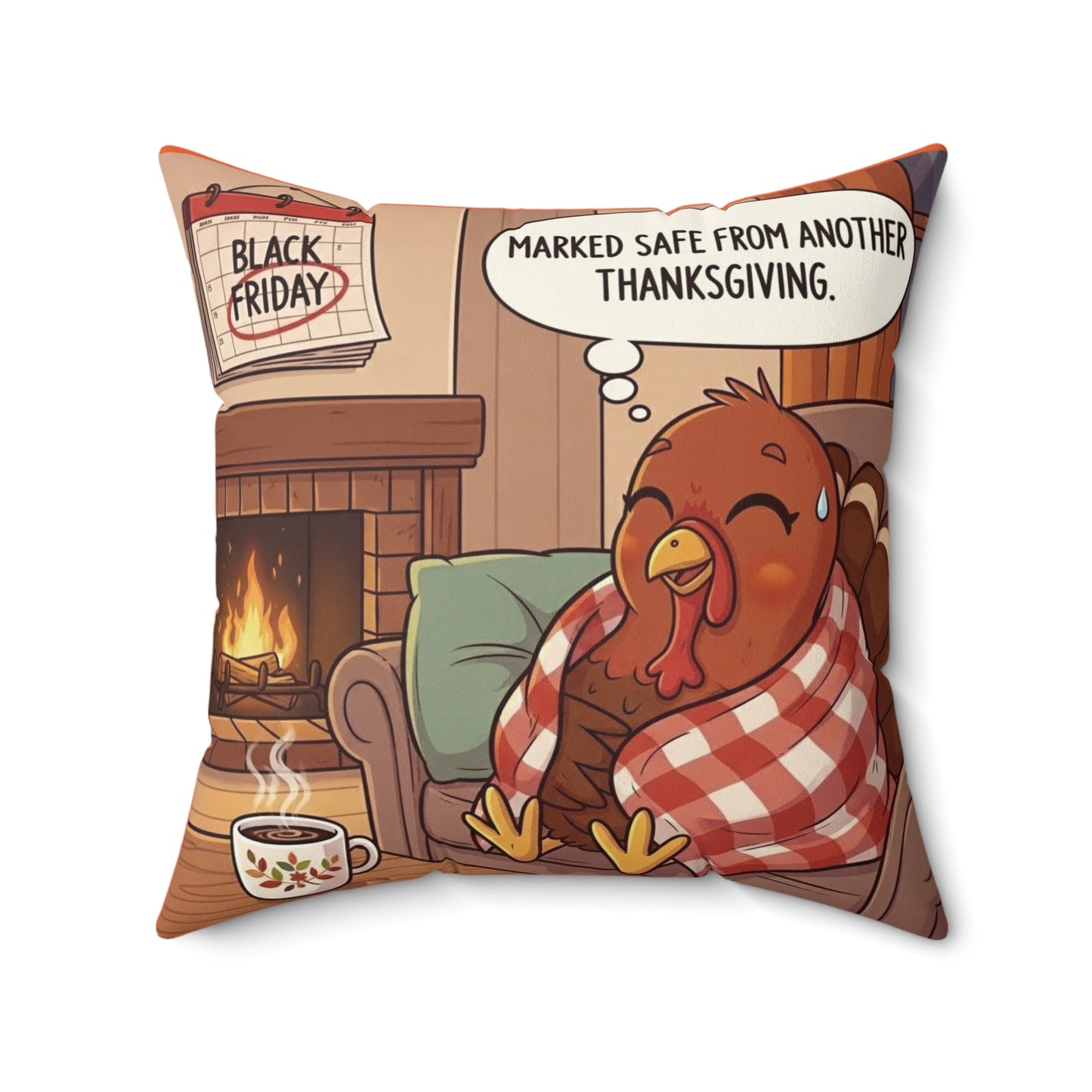 Thanksgiving Humor Pillow, Cozy Decorative Cushion for Fall, Harvest Home Decor, Holiday Gift, Thanksgiving Celebration