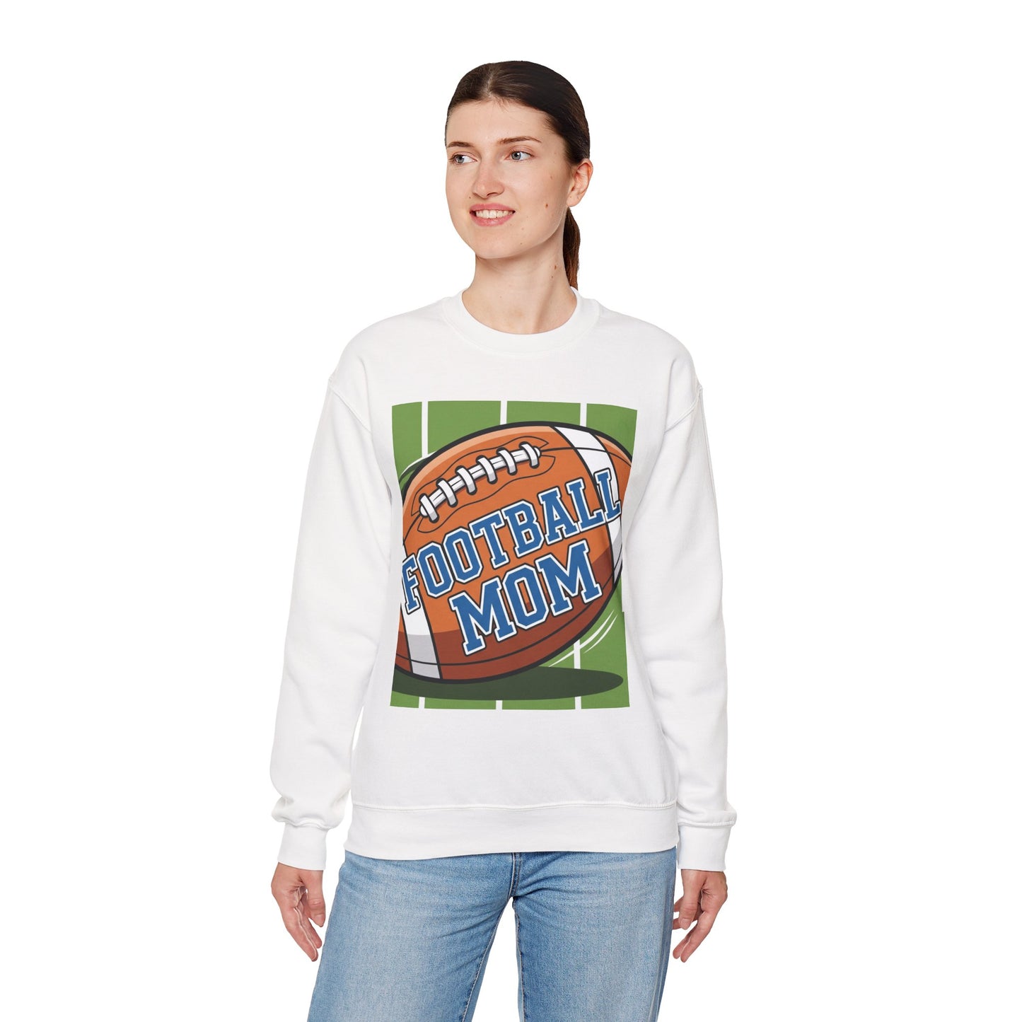 Football Mom Crewneck Sweatshirt, Cozy Sports Apparel, Gift for Football Moms, Game Day Outfit, Casual Team Spirit Wear