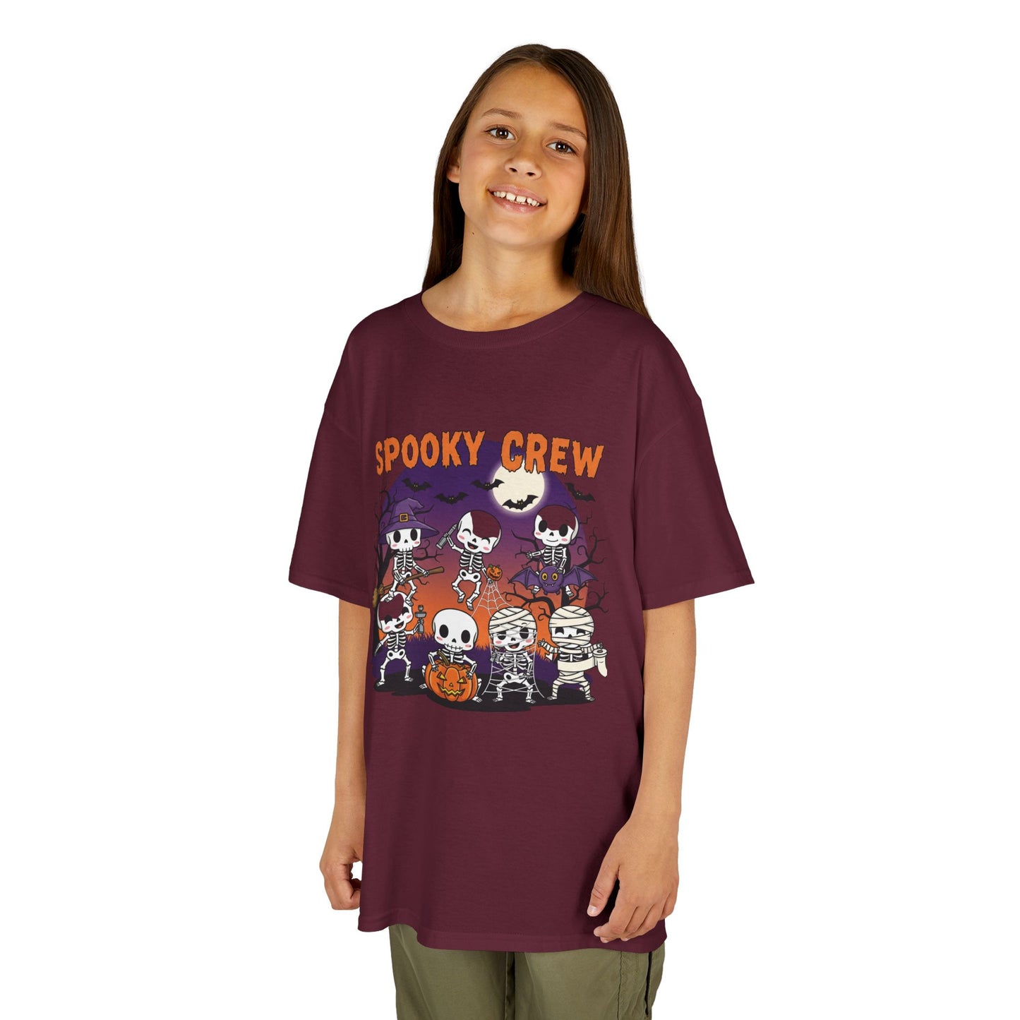 Kids Spooky Crew Halloween Tee, Fun Kid's T-Shirt, Halloween Party Top, Cozy Cotton Kids Shirt, Cute Costume Alternative