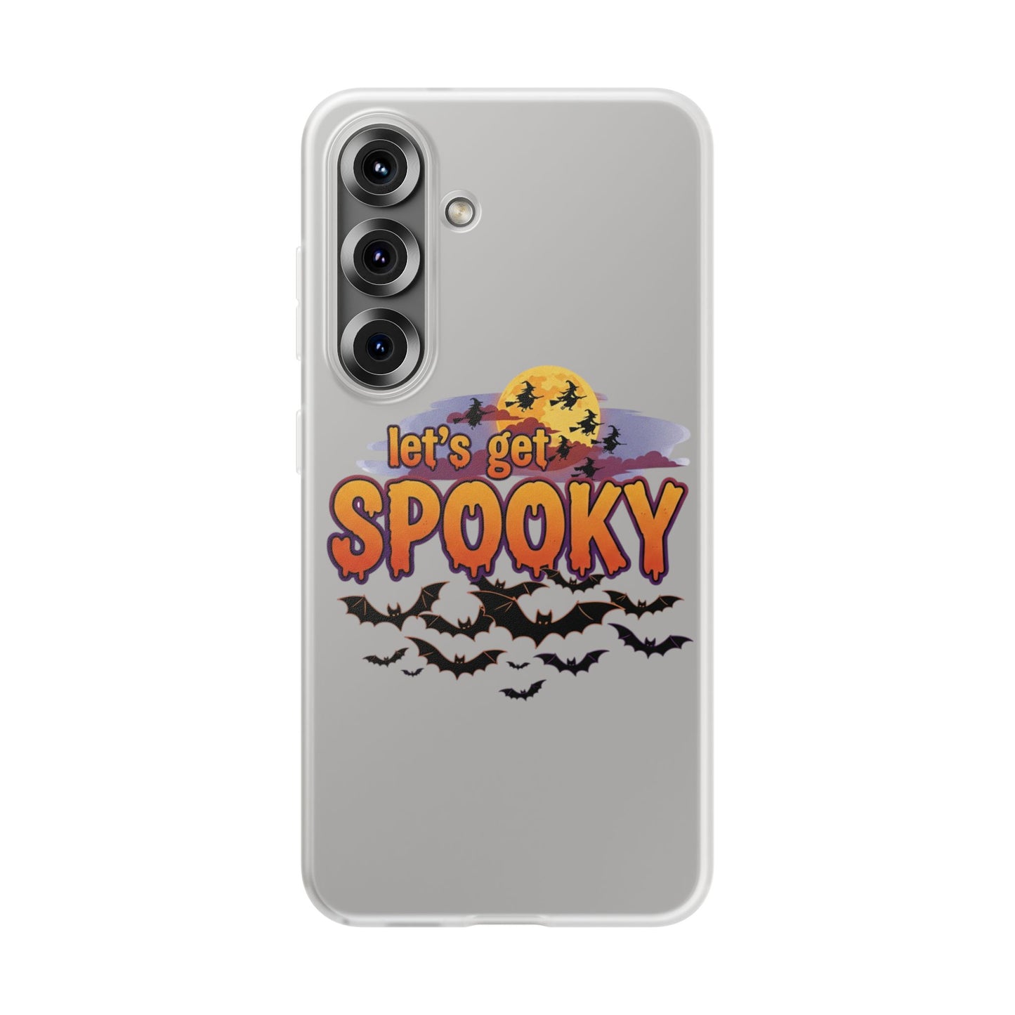 Spooky Flexi Phone Case, Halloween Phone Cover, Lets Get Spooky Mobile Case, Witchy Accessories, Fun Fall Gift Idea