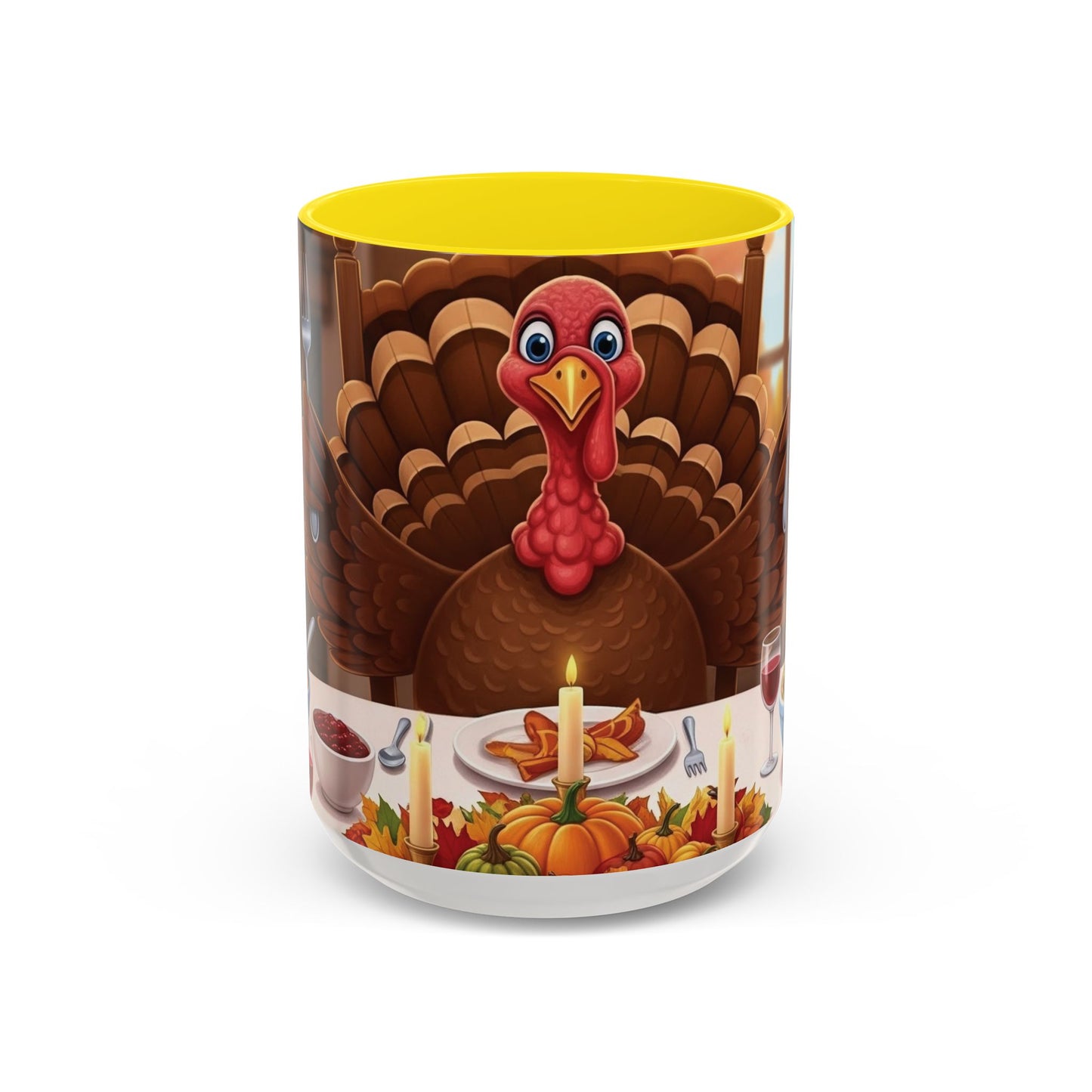Thanksgiving Turkey Accent Coffee Mug - Holiday Decor, Gift for Friends, Family Gatherings, Festive Coffee Lover, Autumn Celebration