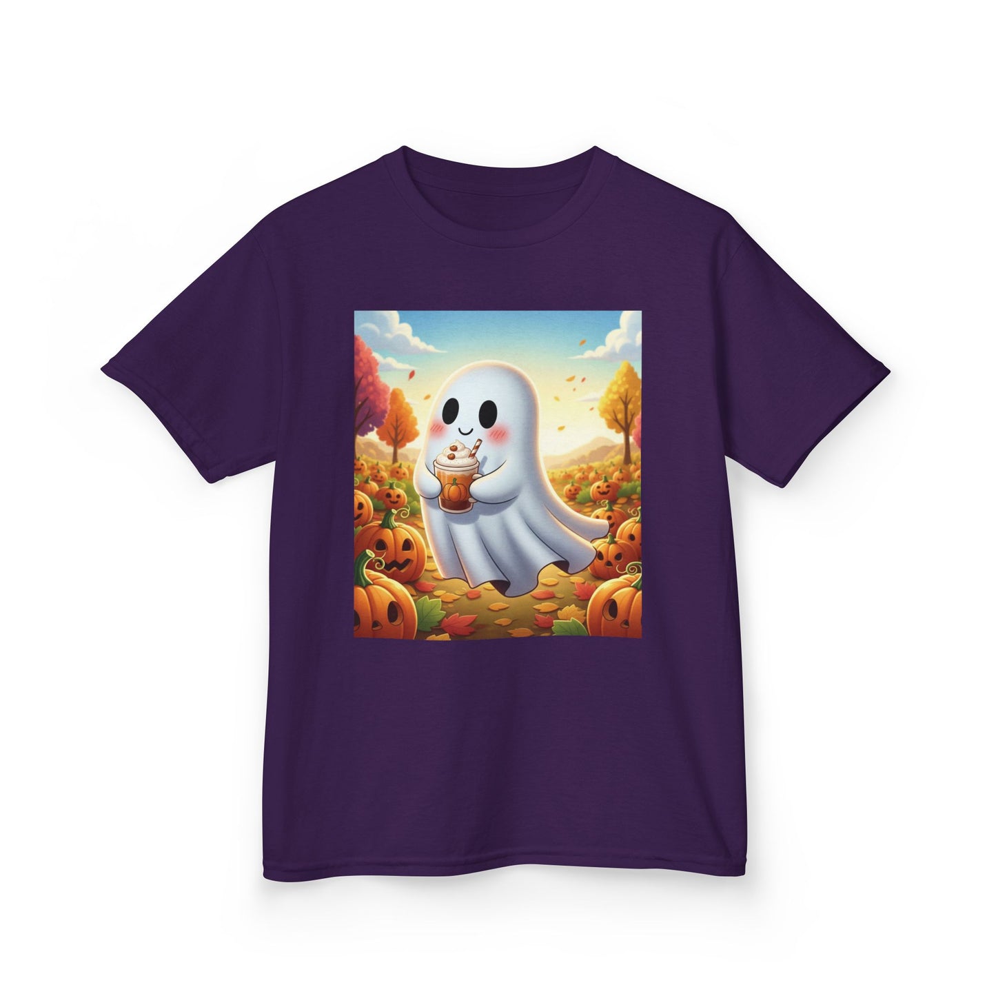 Kids Halloween Ghost Tee, Spooky Cute Tee, Fall Pumpkin Shirt