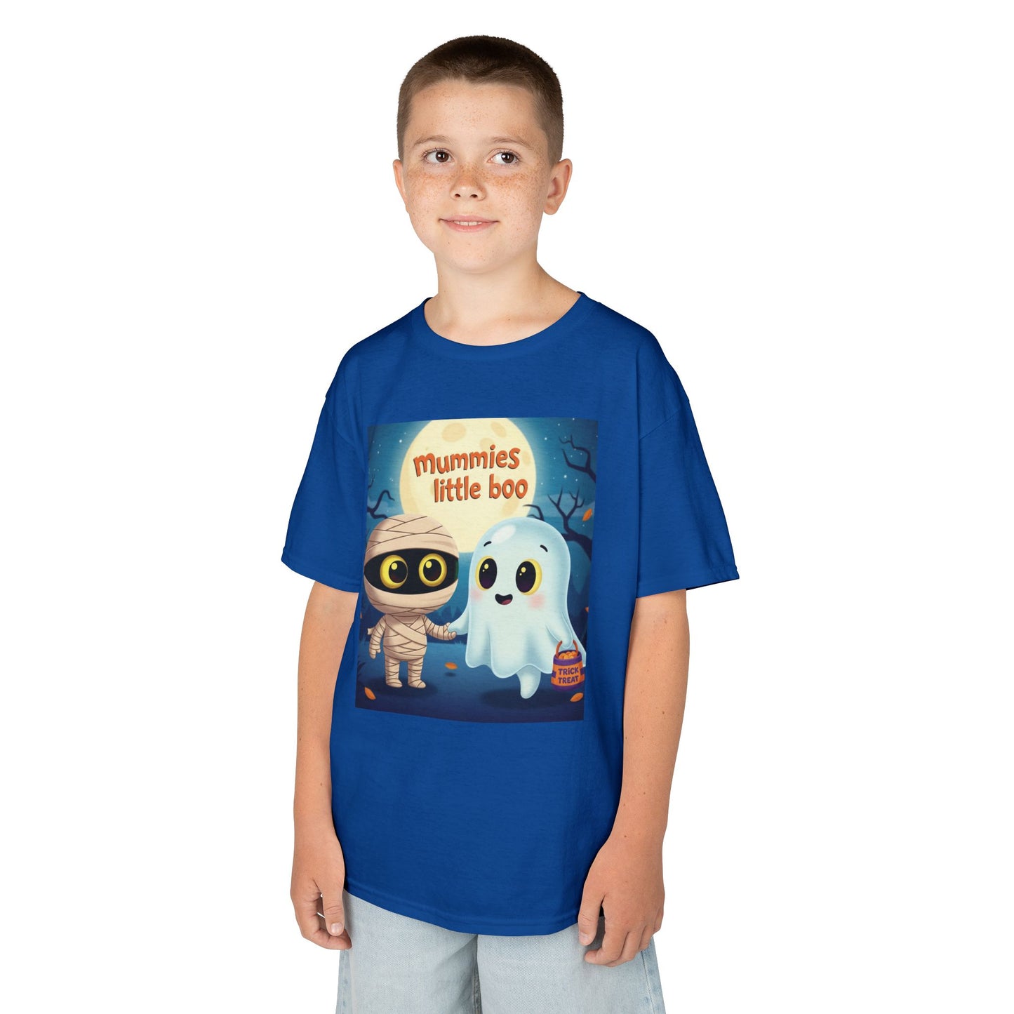 Mummy & Ghost Kids Tee, Halloween Shirt for Kids, Cute Trick-or-Treat T-Shirt, Fun Halloween Costume, Kids Graphic Tee