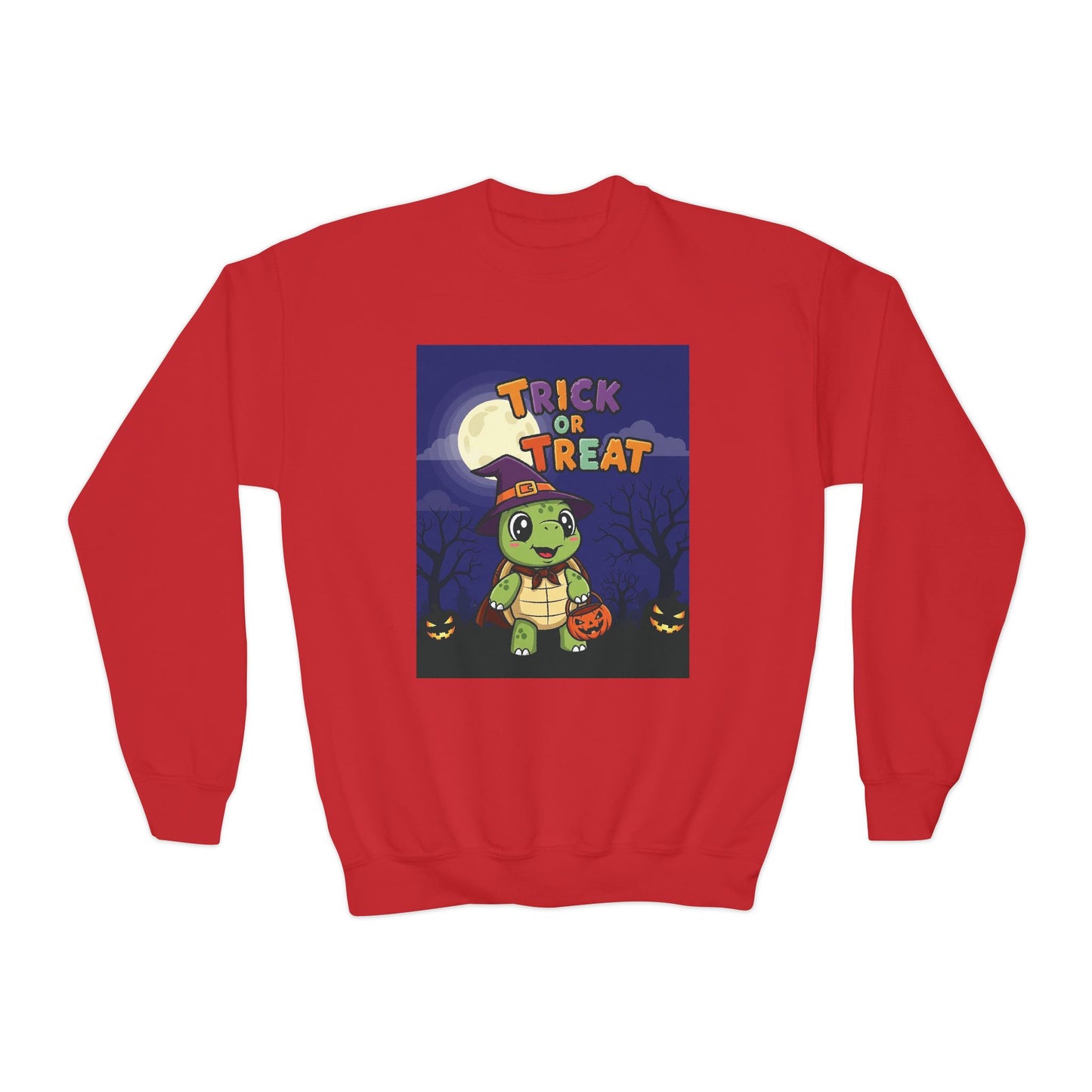 Youth Halloween Crewneck Sweatshirt, Trick or Treat Sweatshirt, Kids Halloween Apparel, Cozy Fall Fashion, Spooky Season Gift