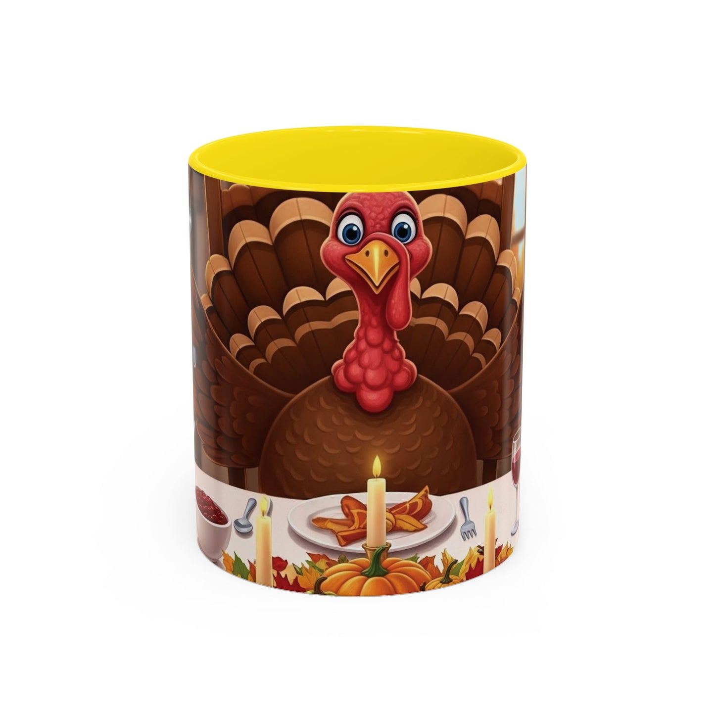 Thanksgiving Turkey Accent Coffee Mug - Holiday Decor, Gift for Friends, Family Gatherings, Festive Coffee Lover, Autumn Celebration
