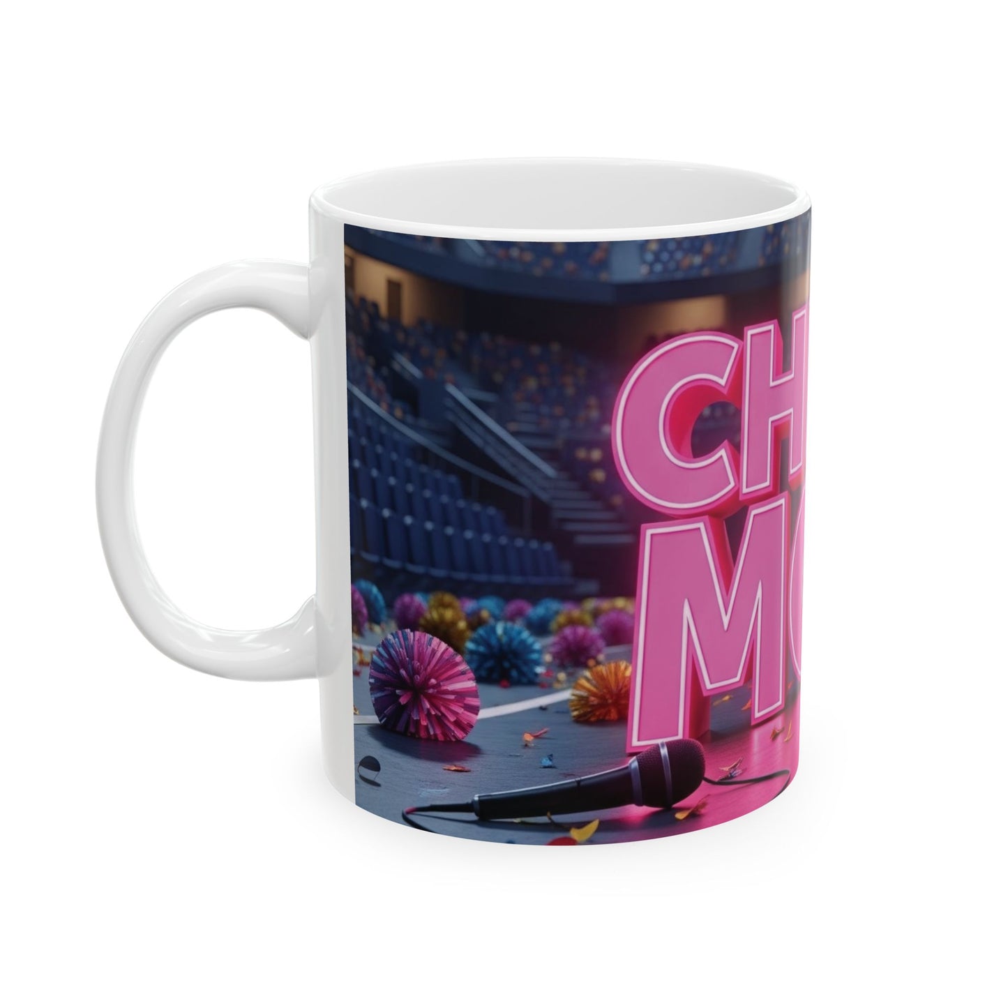 Cheer Mom Ceramic Mug, Perfect Gift for Sports and Cheerleading Events, Fun Mom's Coffee Cup, Cheer Mom Gift, Team Spirit Mug