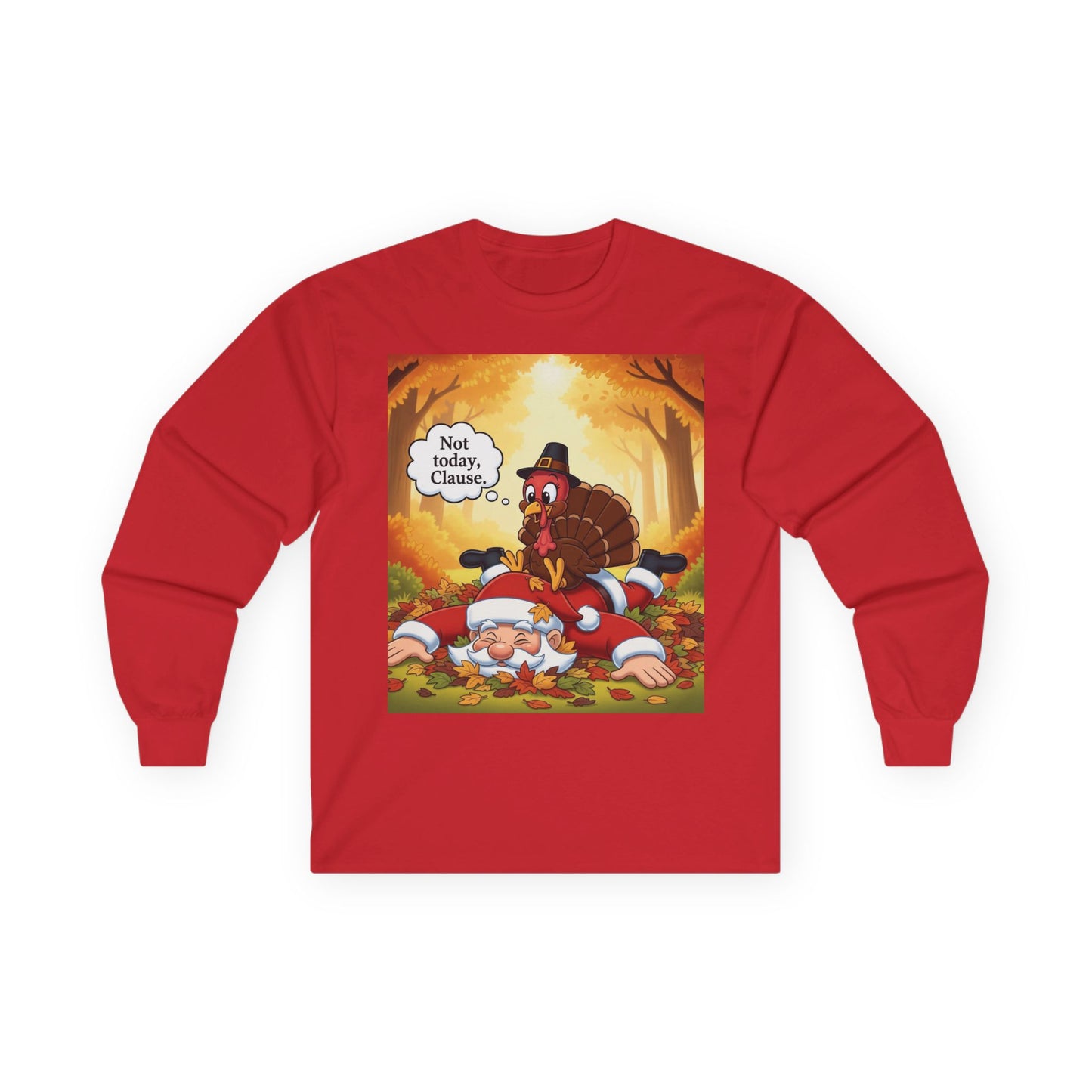 Thanksgiving Humor Long Sleeve Tee, Unisex Fall Shirt, Funny Turkey Graphic Tee, Holiday Party Outfit, Seasonal Apparel