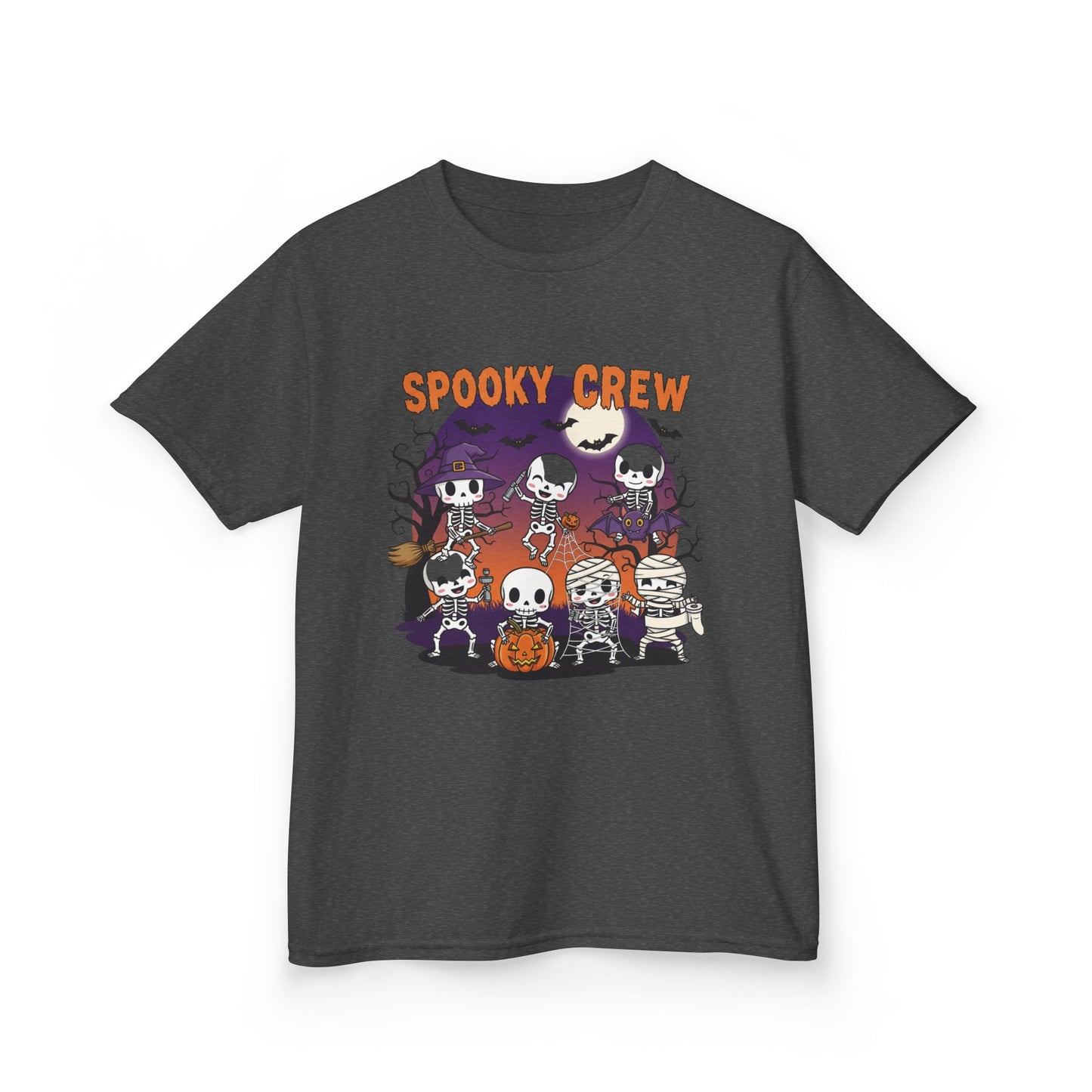 Kids Spooky Crew Halloween Tee, Fun Kid's T-Shirt, Halloween Party Top, Cozy Cotton Kids Shirt, Cute Costume Alternative