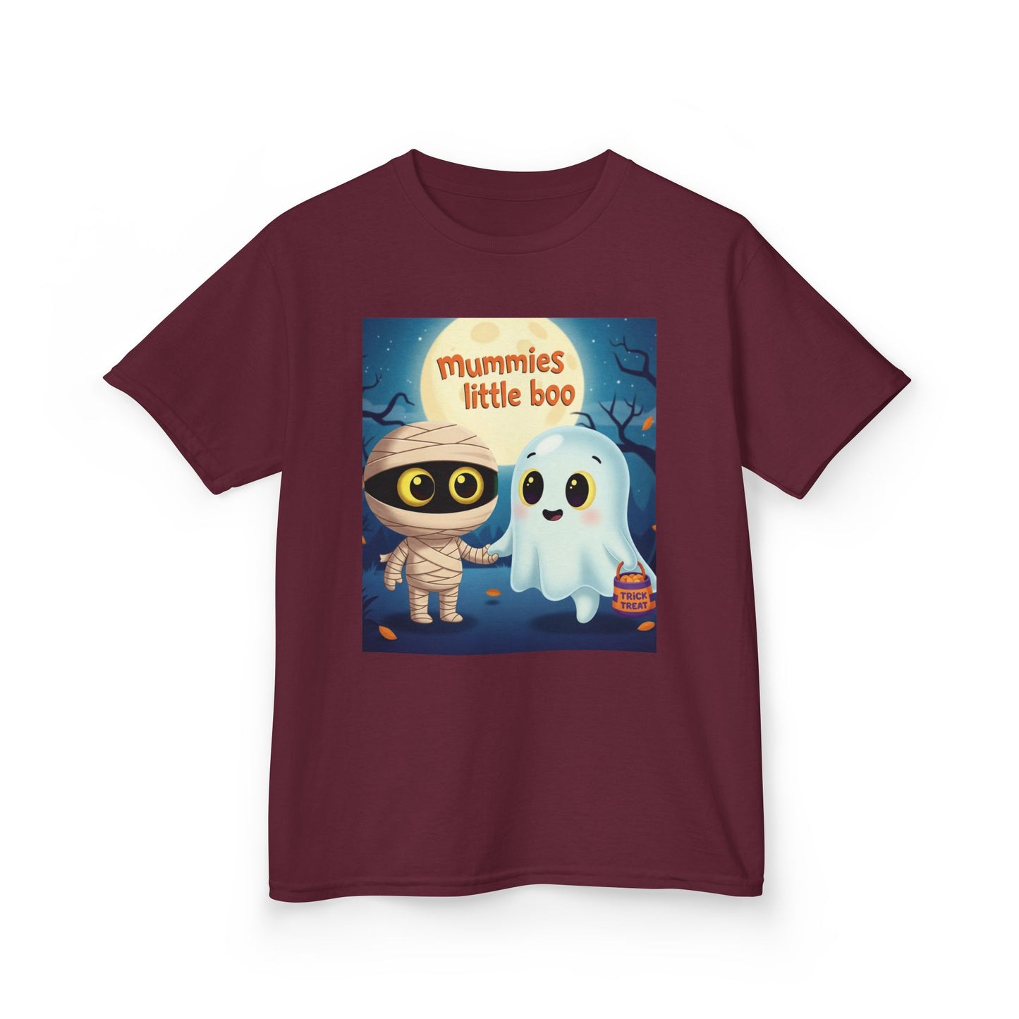Mummy & Ghost Kids Tee, Halloween Shirt for Kids, Cute Trick-or-Treat T-Shirt, Fun Halloween Costume, Kids Graphic Tee