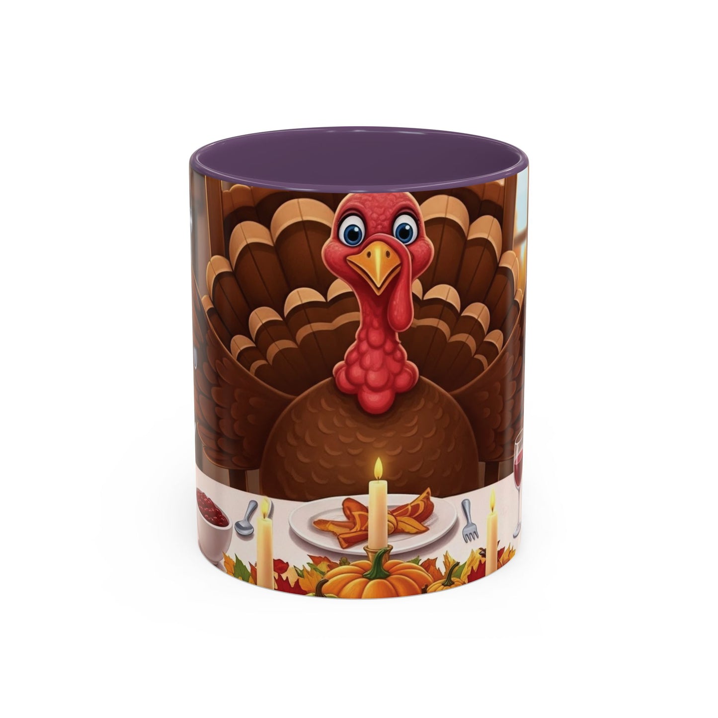 Thanksgiving Turkey Accent Coffee Mug - Holiday Decor, Gift for Friends, Family Gatherings, Festive Coffee Lover, Autumn Celebration