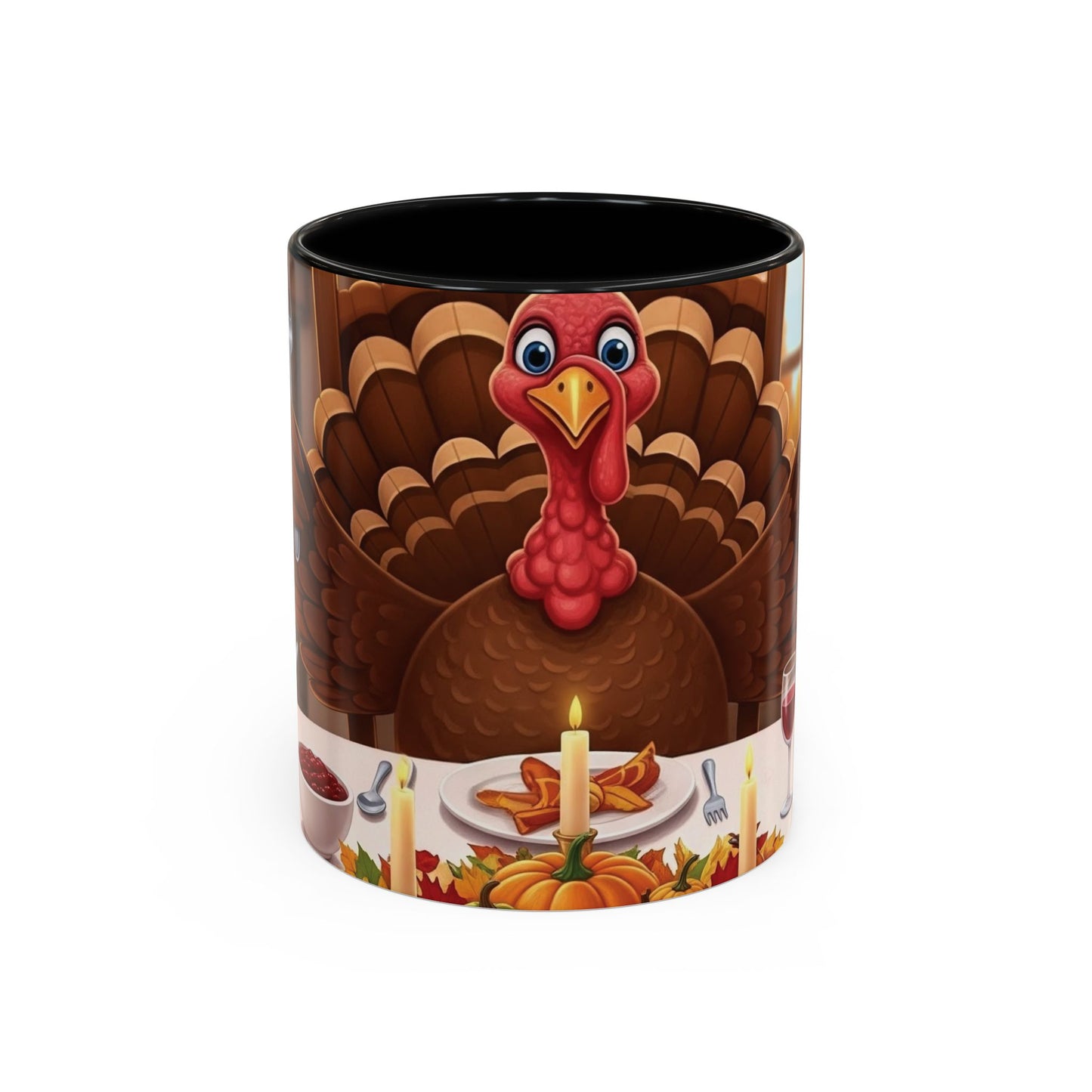 Thanksgiving Turkey Accent Coffee Mug - Holiday Decor, Gift for Friends, Family Gatherings, Festive Coffee Lover, Autumn Celebration