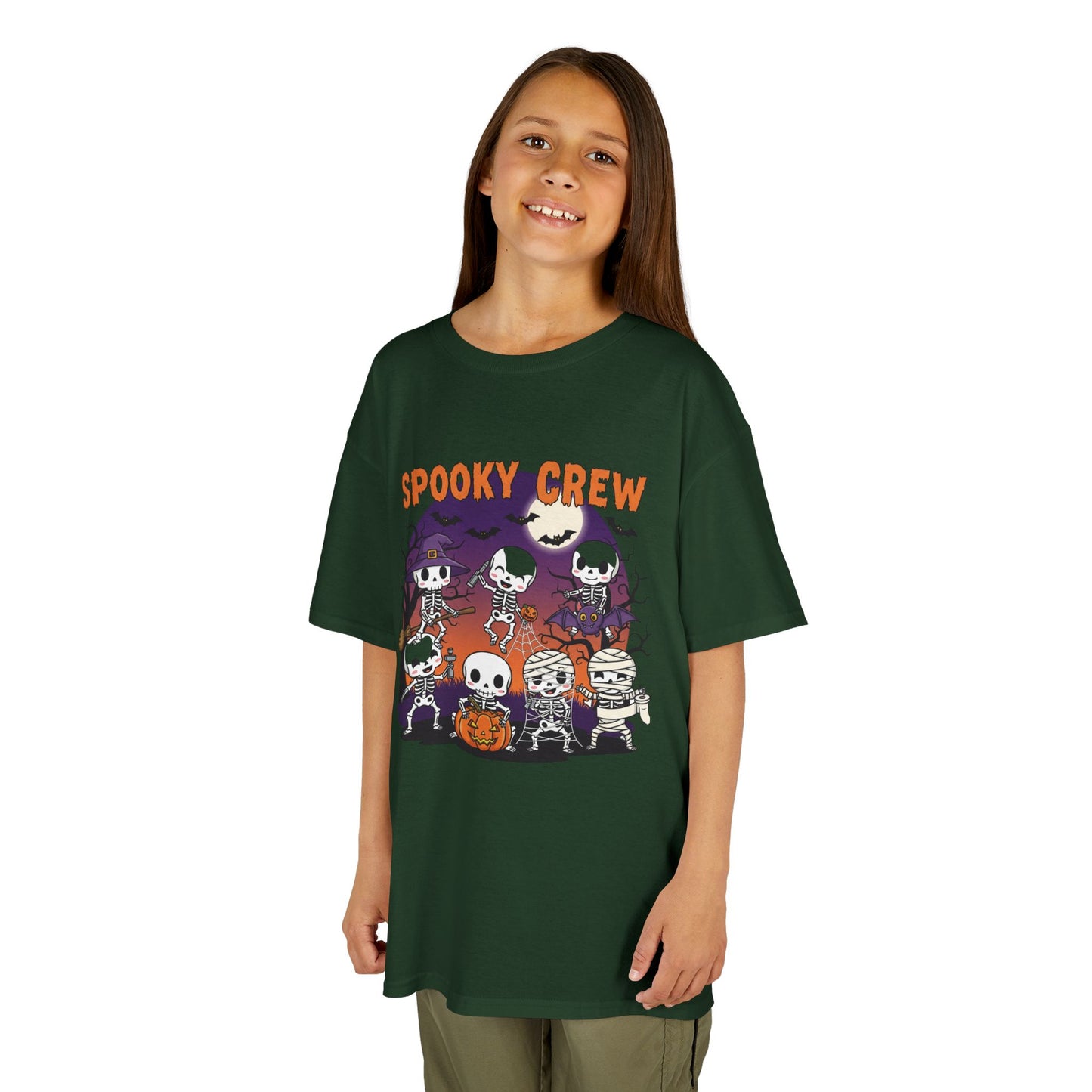 Kids Spooky Crew Halloween Tee, Fun Kid's T-Shirt, Halloween Party Top, Cozy Cotton Kids Shirt, Cute Costume Alternative