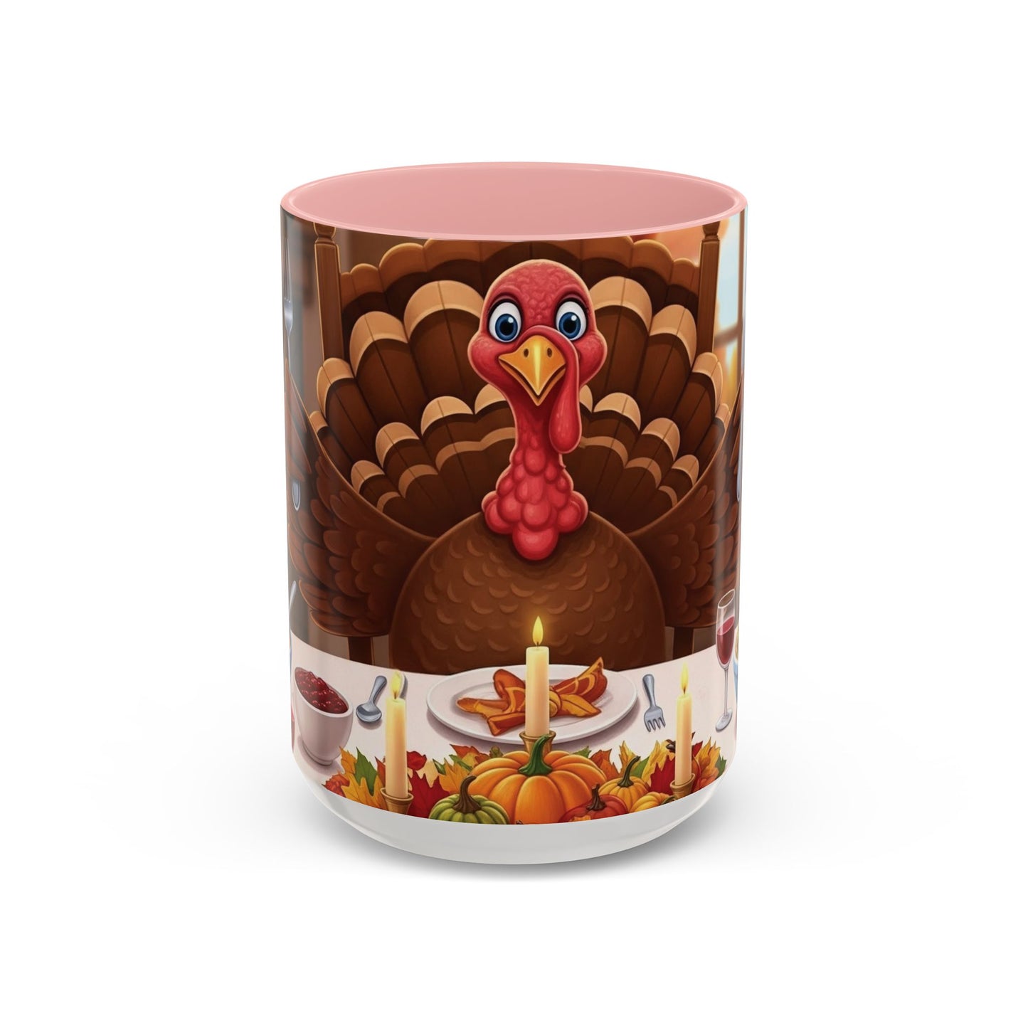 Thanksgiving Turkey Accent Coffee Mug - Holiday Decor, Gift for Friends, Family Gatherings, Festive Coffee Lover, Autumn Celebration
