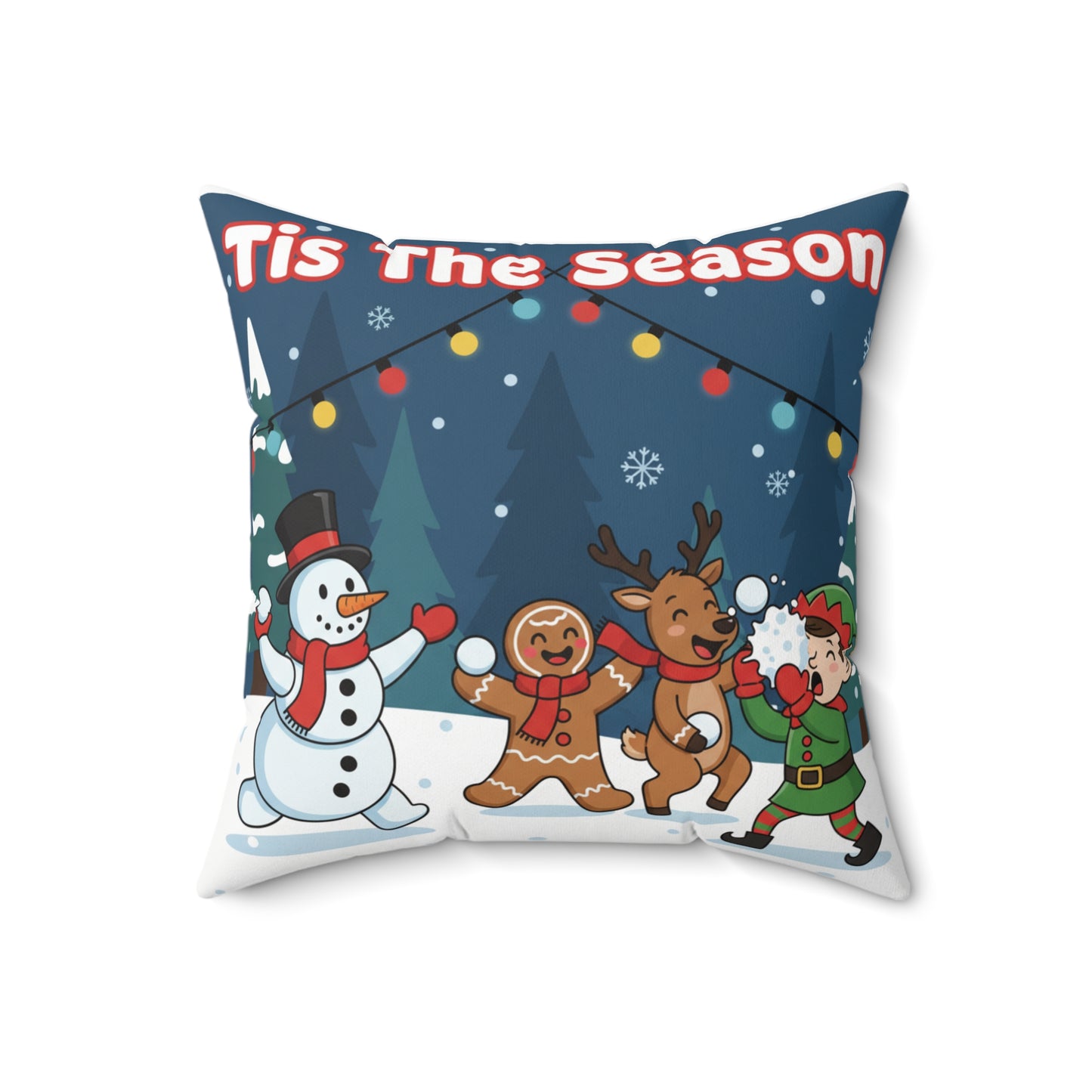 Festive Holiday Pillow - 'Tis the Season - Decorative Cushion for Christmas, Holiday Decor, Cozy Home, Gift Idea, Seasonal Accent
