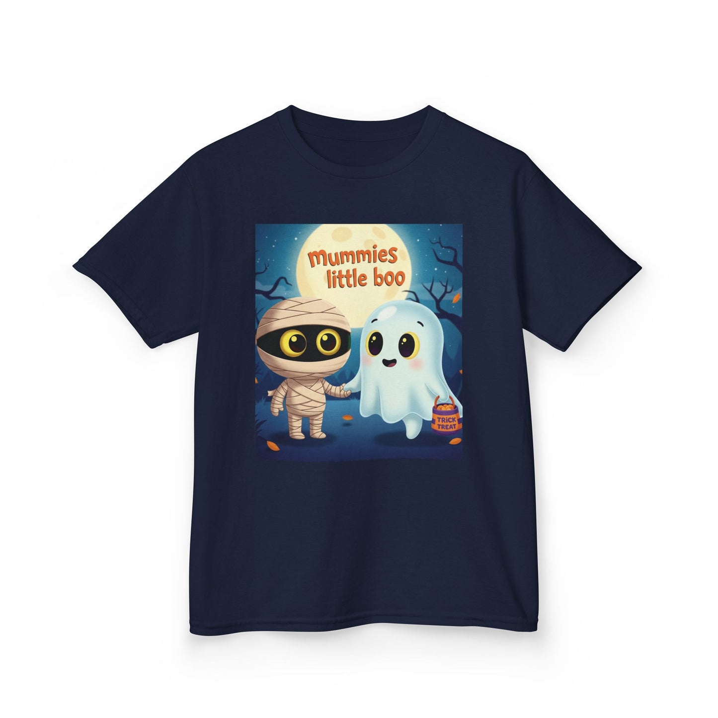 Mummy & Ghost Kids Tee, Halloween Shirt for Kids, Cute Trick-or-Treat T-Shirt, Fun Halloween Costume, Kids Graphic Tee