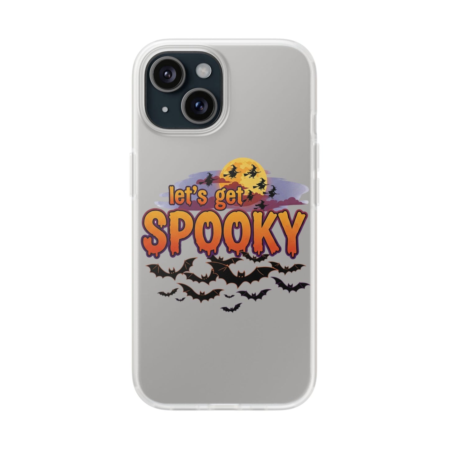 Spooky Flexi Phone Case, Halloween Phone Cover, Lets Get Spooky Mobile Case, Witchy Accessories, Fun Fall Gift Idea