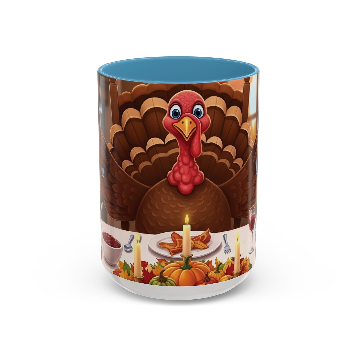 Thanksgiving Turkey Accent Coffee Mug - Holiday Decor, Gift for Friends, Family Gatherings, Festive Coffee Lover, Autumn Celebration