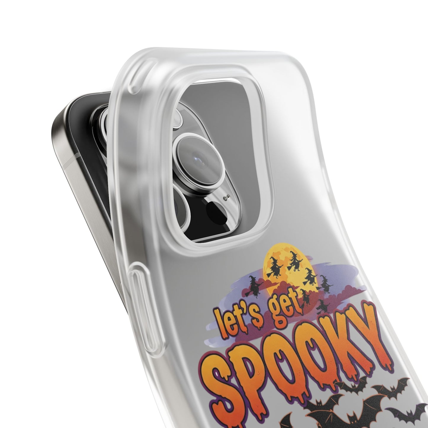 Spooky Flexi Phone Case, Halloween Phone Cover, Lets Get Spooky Mobile Case, Witchy Accessories, Fun Fall Gift Idea