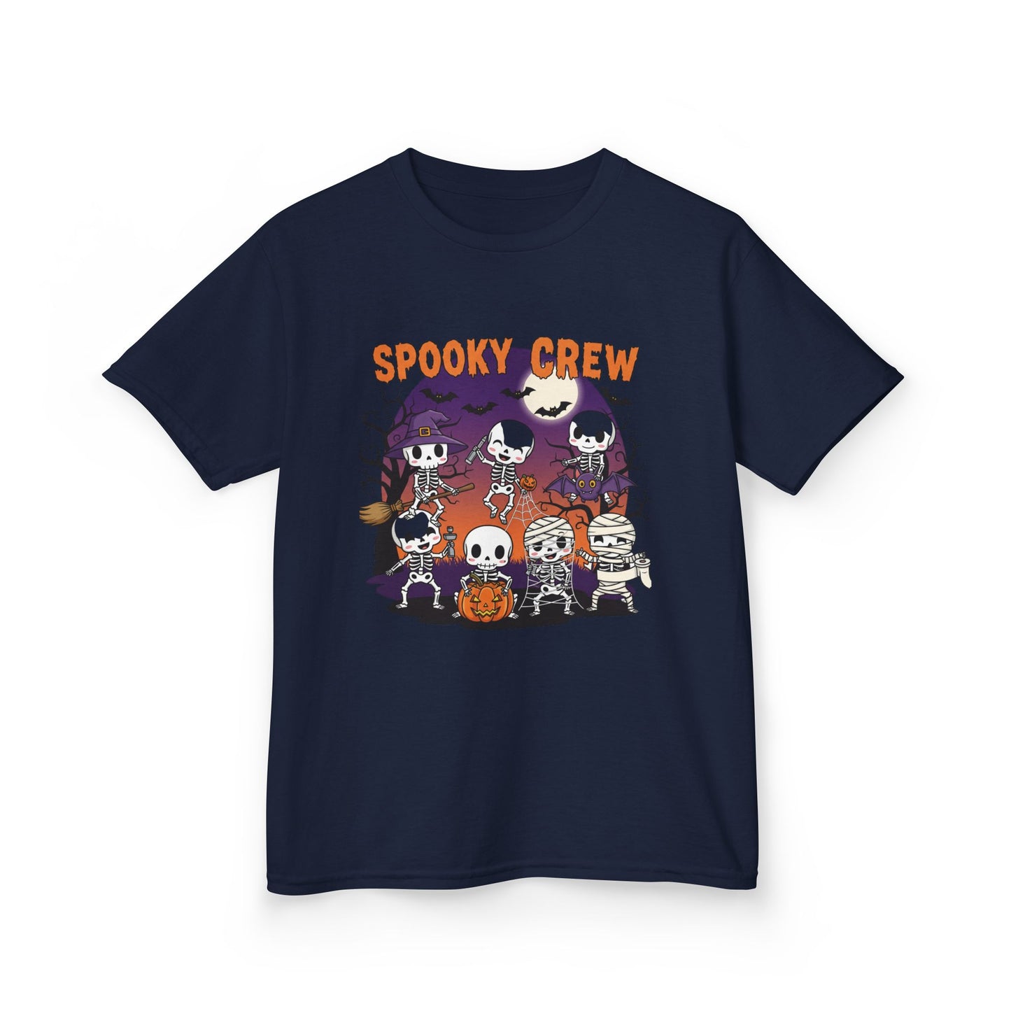 Kids Spooky Crew Halloween Tee, Fun Kid's T-Shirt, Halloween Party Top, Cozy Cotton Kids Shirt, Cute Costume Alternative