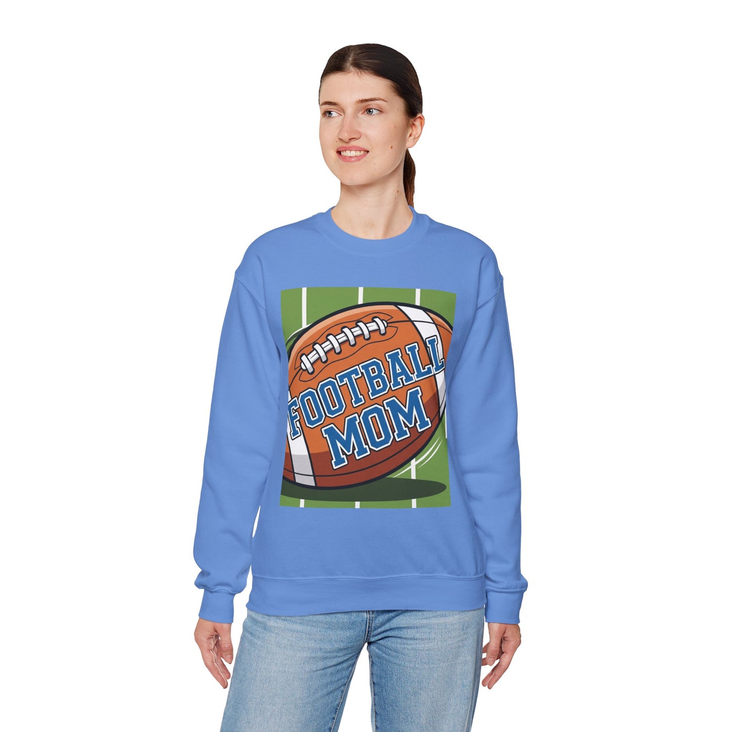 Football Mom Crewneck Sweatshirt, Cozy Sports Apparel, Gift for Football Moms, Game Day Outfit, Casual Team Spirit Wear
