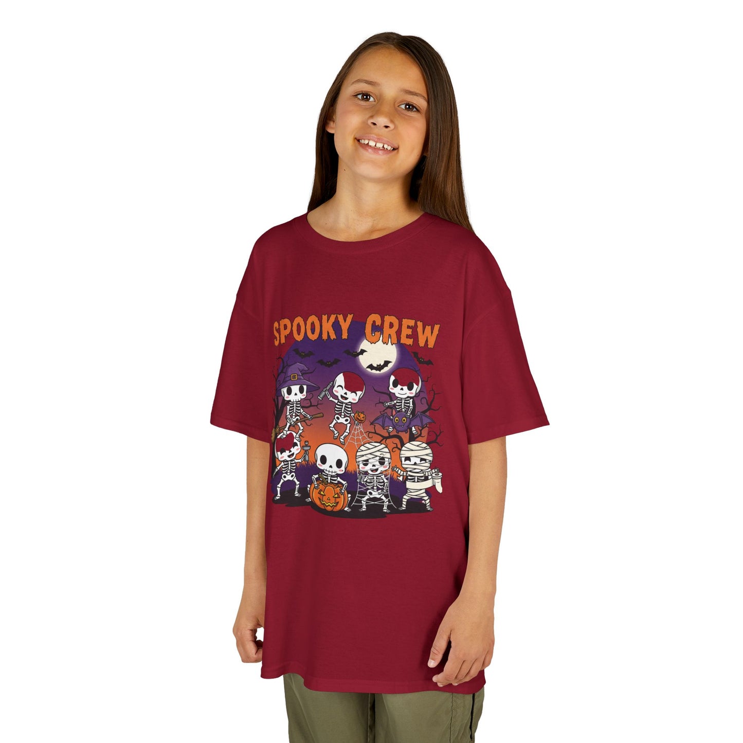 Kids Spooky Crew Halloween Tee, Fun Kid's T-Shirt, Halloween Party Top, Cozy Cotton Kids Shirt, Cute Costume Alternative
