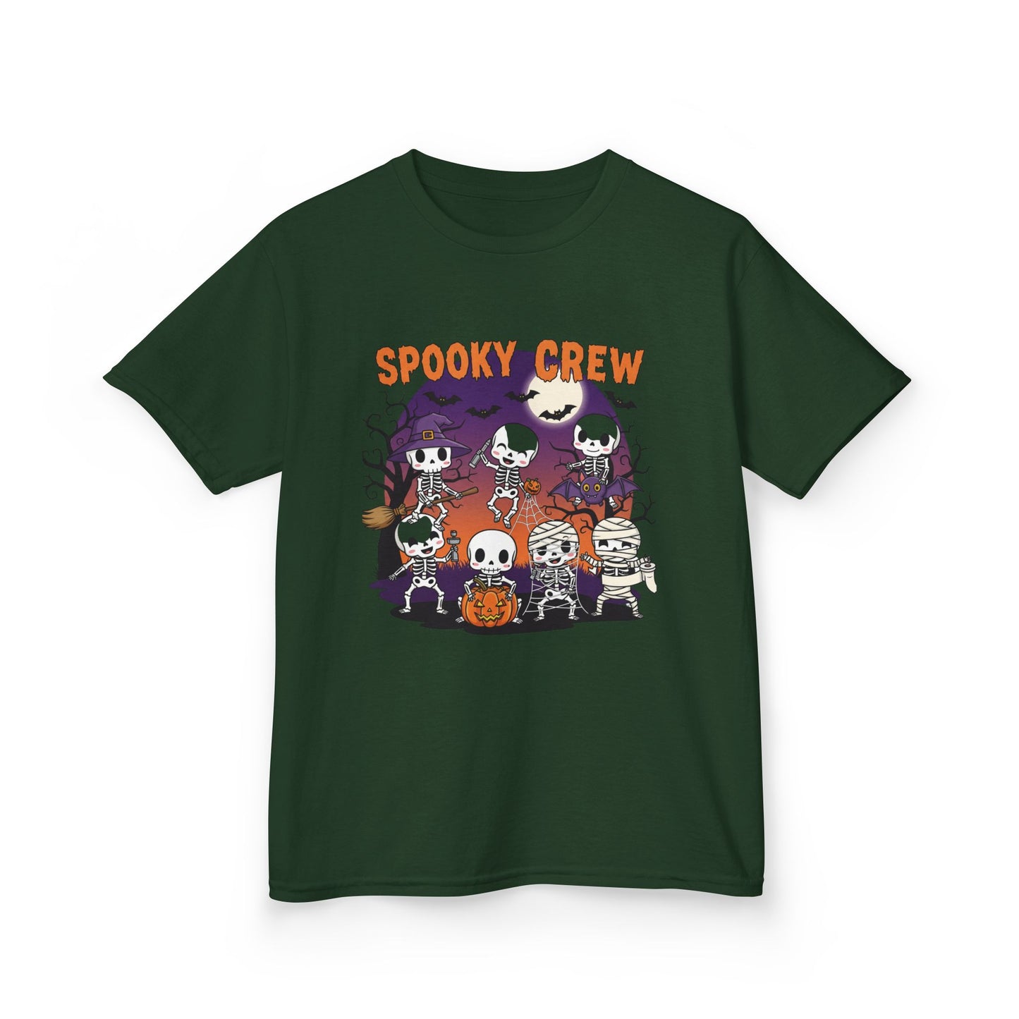 Kids Spooky Crew Halloween Tee, Fun Kid's T-Shirt, Halloween Party Top, Cozy Cotton Kids Shirt, Cute Costume Alternative