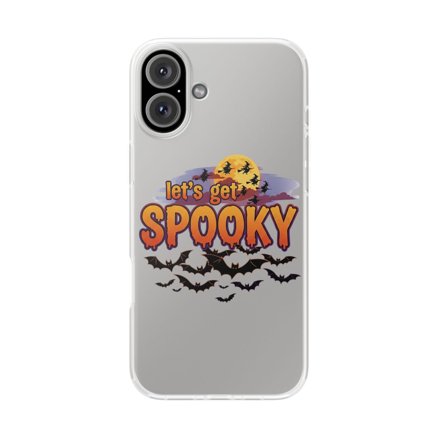 Spooky Flexi Phone Case, Halloween Phone Cover, Lets Get Spooky Mobile Case, Witchy Accessories, Fun Fall Gift Idea