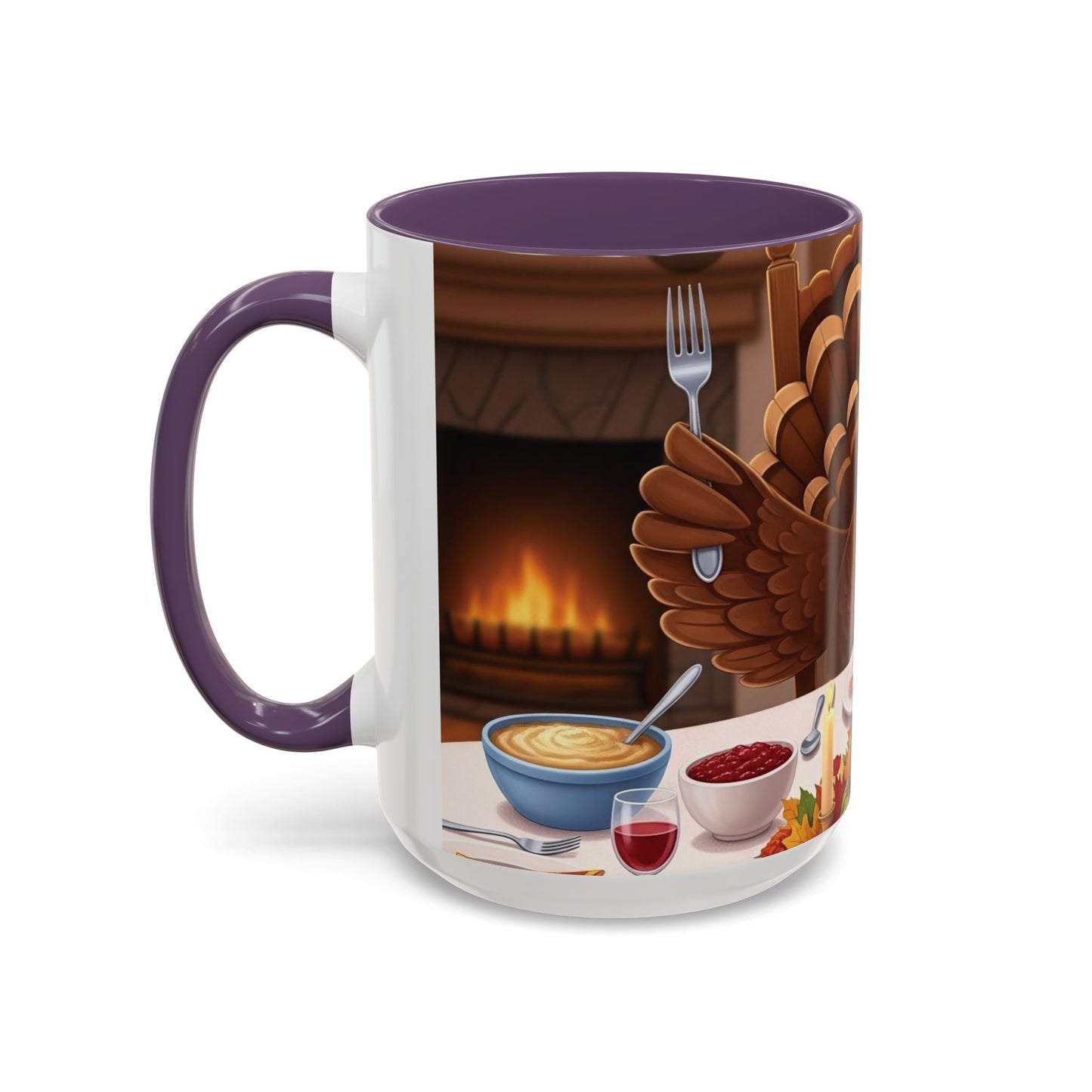 Thanksgiving Turkey Accent Coffee Mug - Holiday Decor, Gift for Friends, Family Gatherings, Festive Coffee Lover, Autumn Celebration