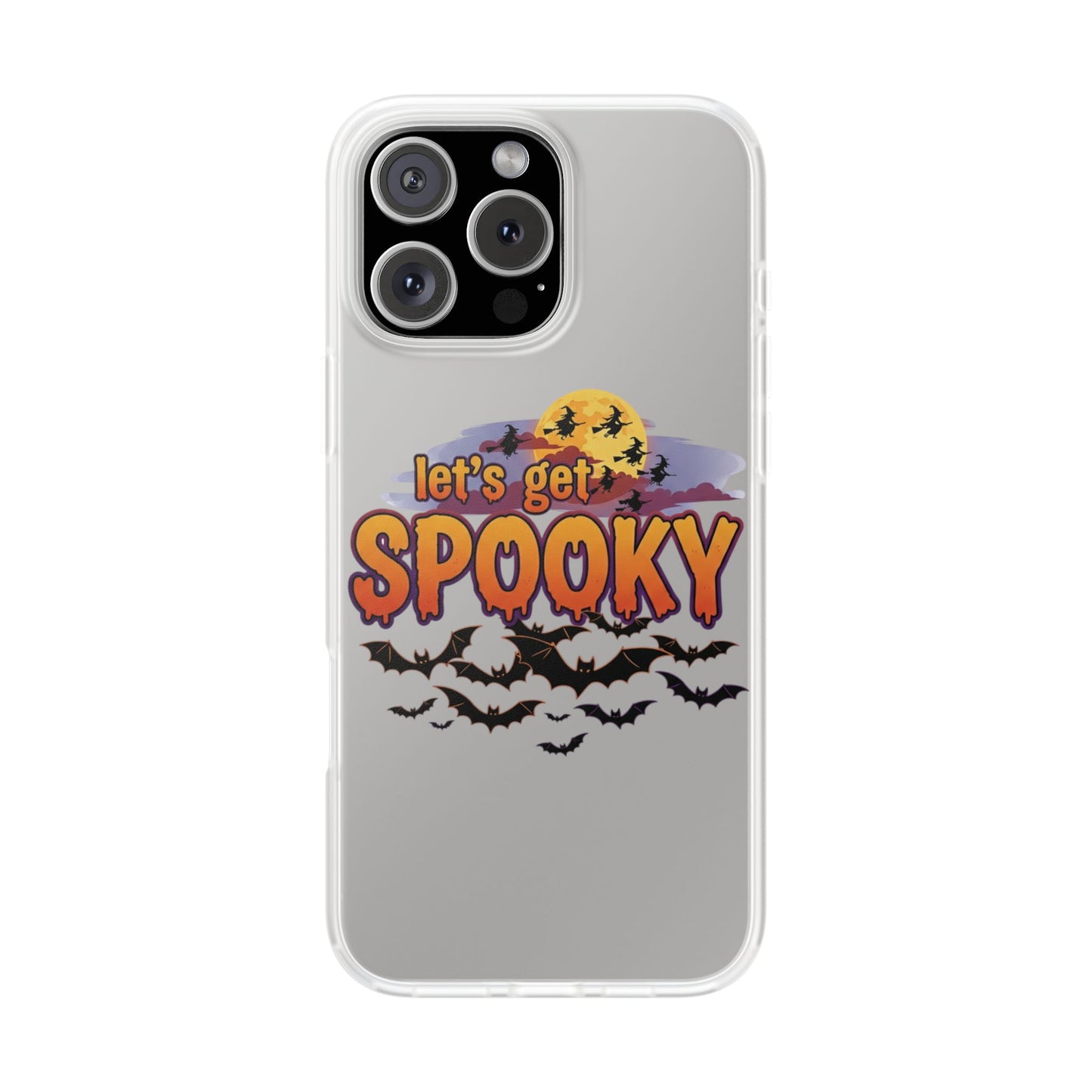 Spooky Flexi Phone Case, Halloween Phone Cover, Lets Get Spooky Mobile Case, Witchy Accessories, Fun Fall Gift Idea