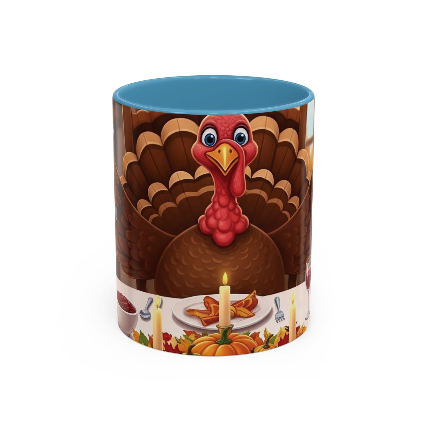 Thanksgiving Turkey Accent Coffee Mug - Holiday Decor, Gift for Friends, Family Gatherings, Festive Coffee Lover, Autumn Celebration