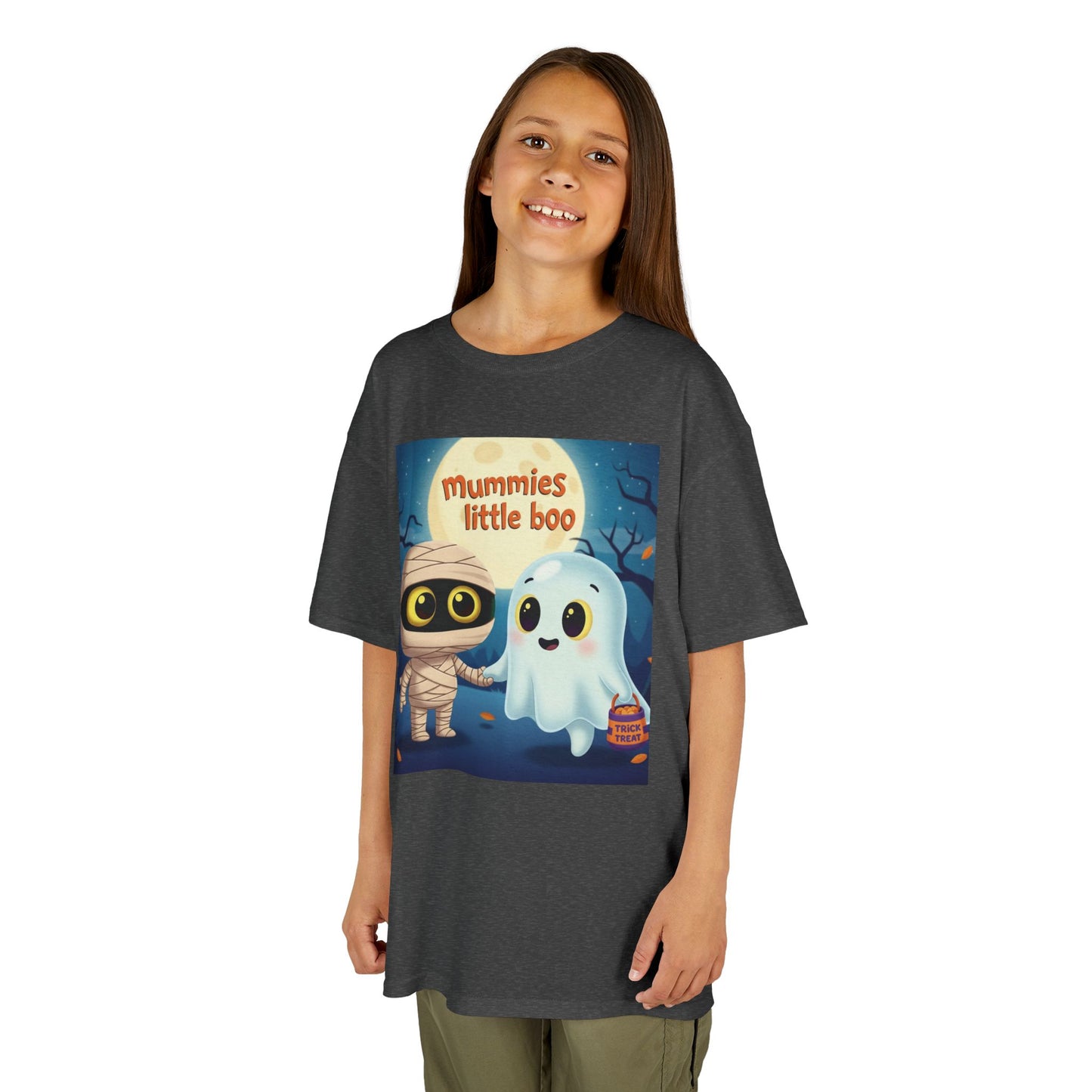 Mummy & Ghost Kids Tee, Halloween Shirt for Kids, Cute Trick-or-Treat T-Shirt, Fun Halloween Costume, Kids Graphic Tee