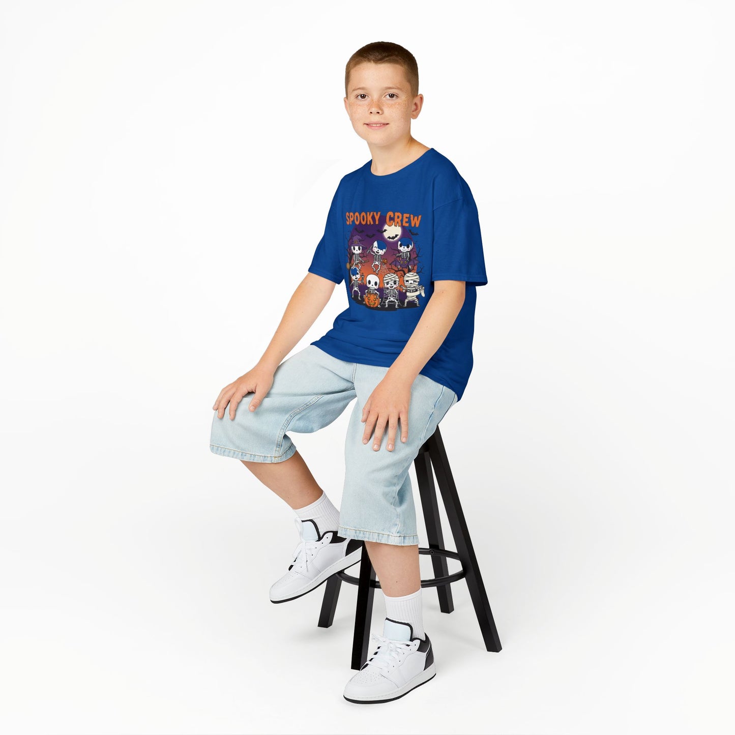 Kids Spooky Crew Halloween Tee, Fun Kid's T-Shirt, Halloween Party Top, Cozy Cotton Kids Shirt, Cute Costume Alternative
