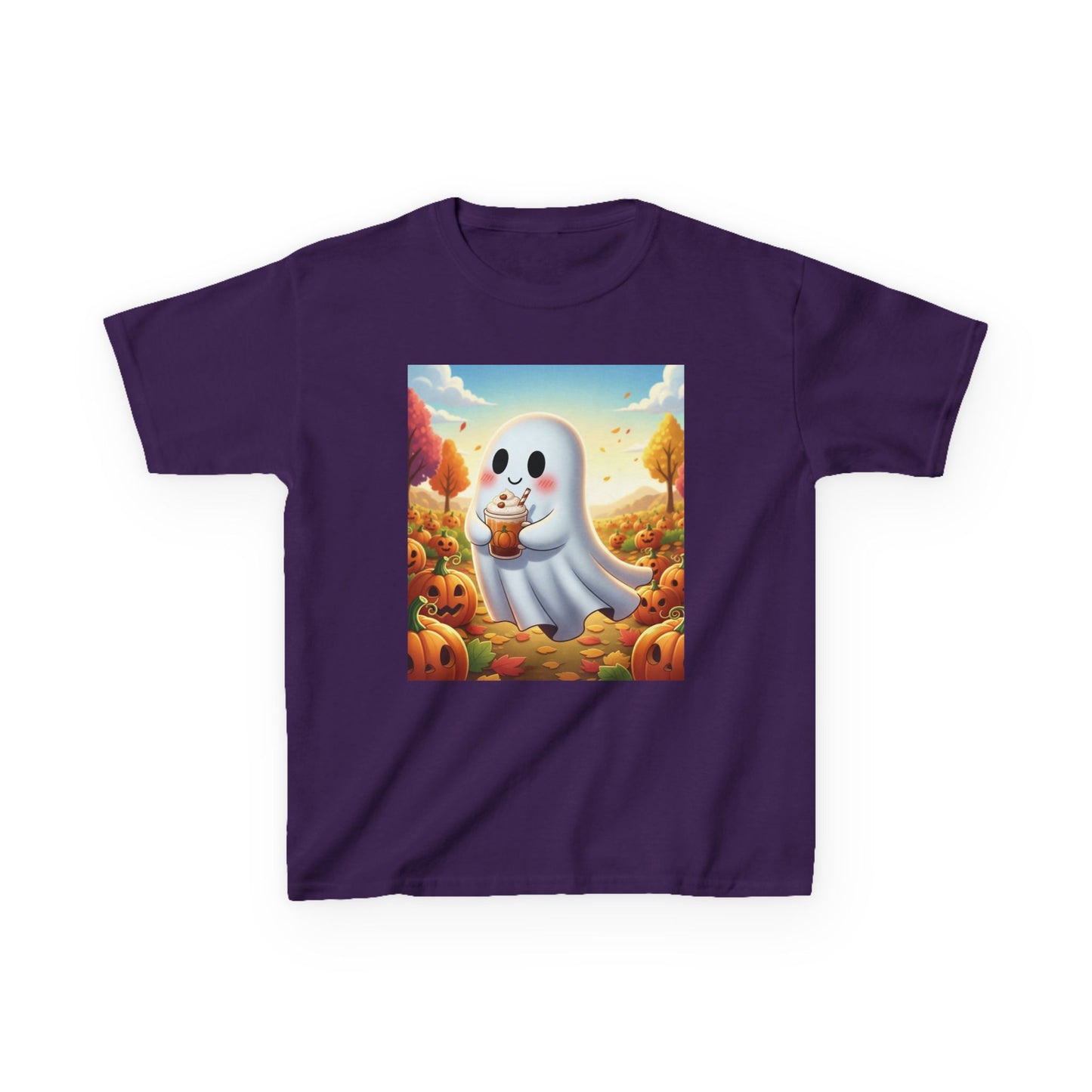 Kids Halloween Ghost Tee, Spooky Cute Tee, Fall Pumpkin Shirt