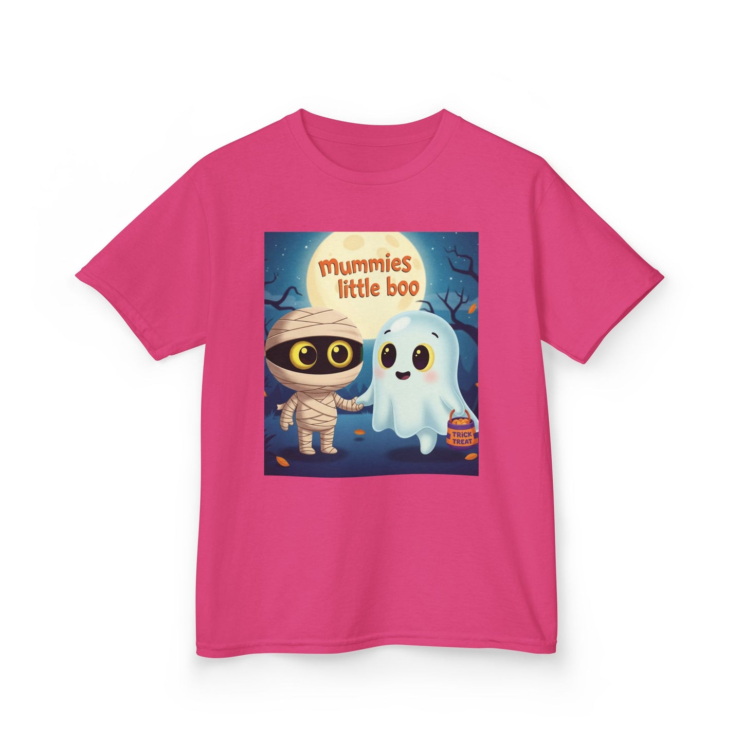 Mummy & Ghost Kids Tee, Halloween Shirt for Kids, Cute Trick-or-Treat T-Shirt, Fun Halloween Costume, Kids Graphic Tee