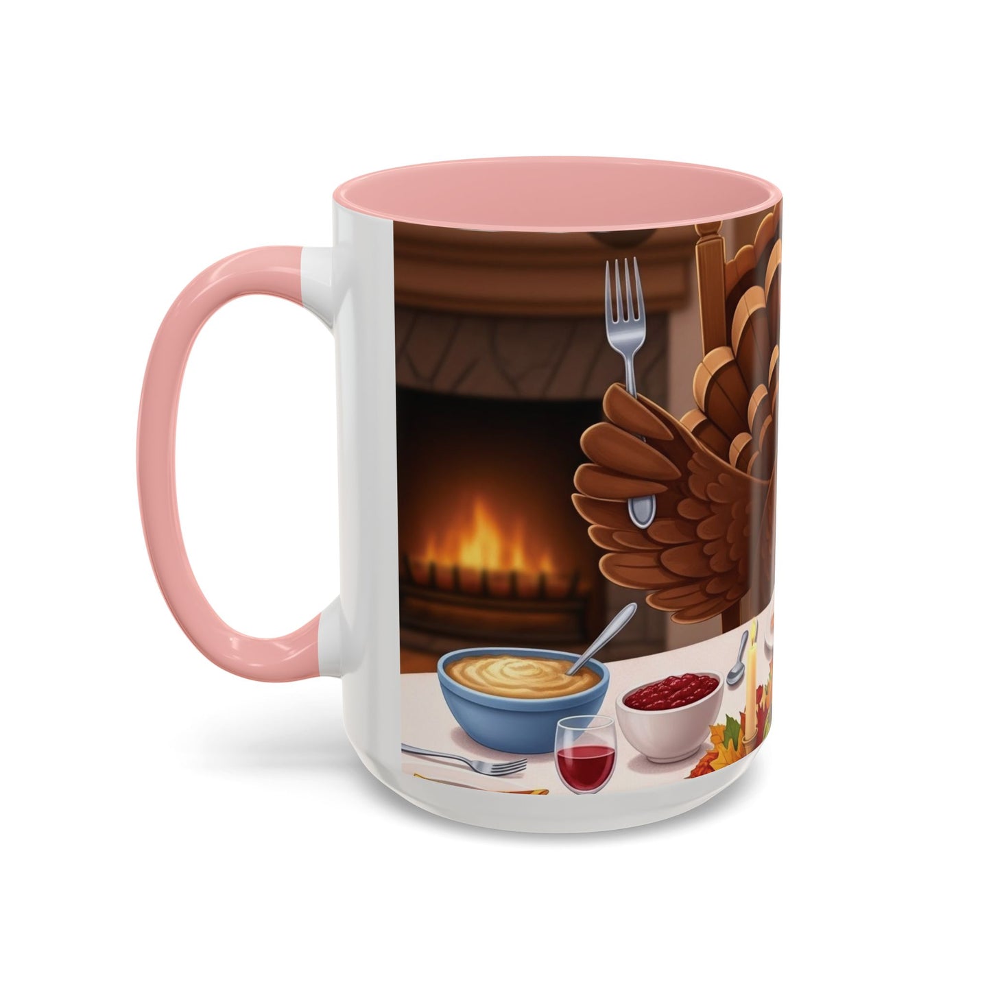 Thanksgiving Turkey Accent Coffee Mug - Holiday Decor, Gift for Friends, Family Gatherings, Festive Coffee Lover, Autumn Celebration