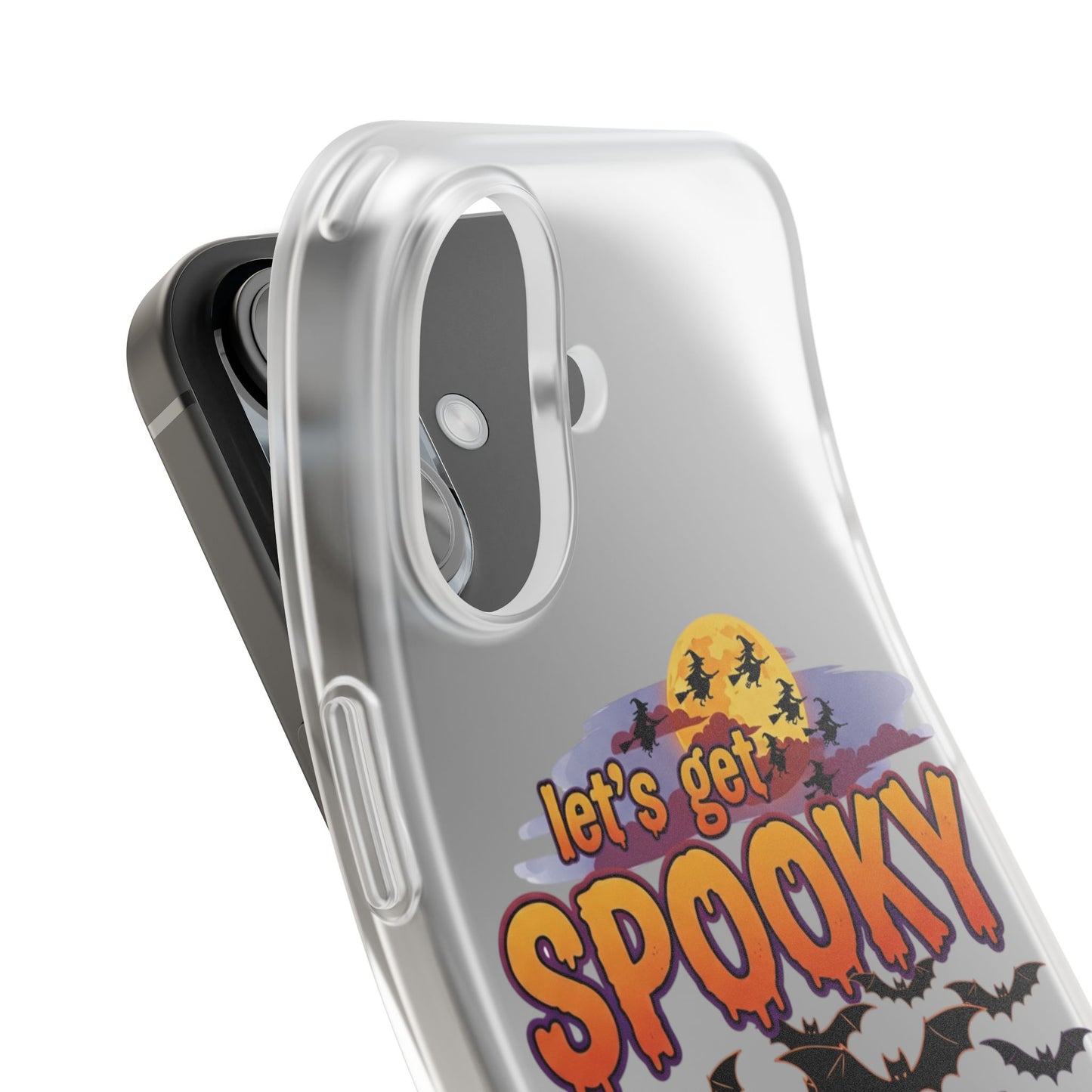 Spooky Flexi Phone Case, Halloween Phone Cover, Lets Get Spooky Mobile Case, Witchy Accessories, Fun Fall Gift Idea