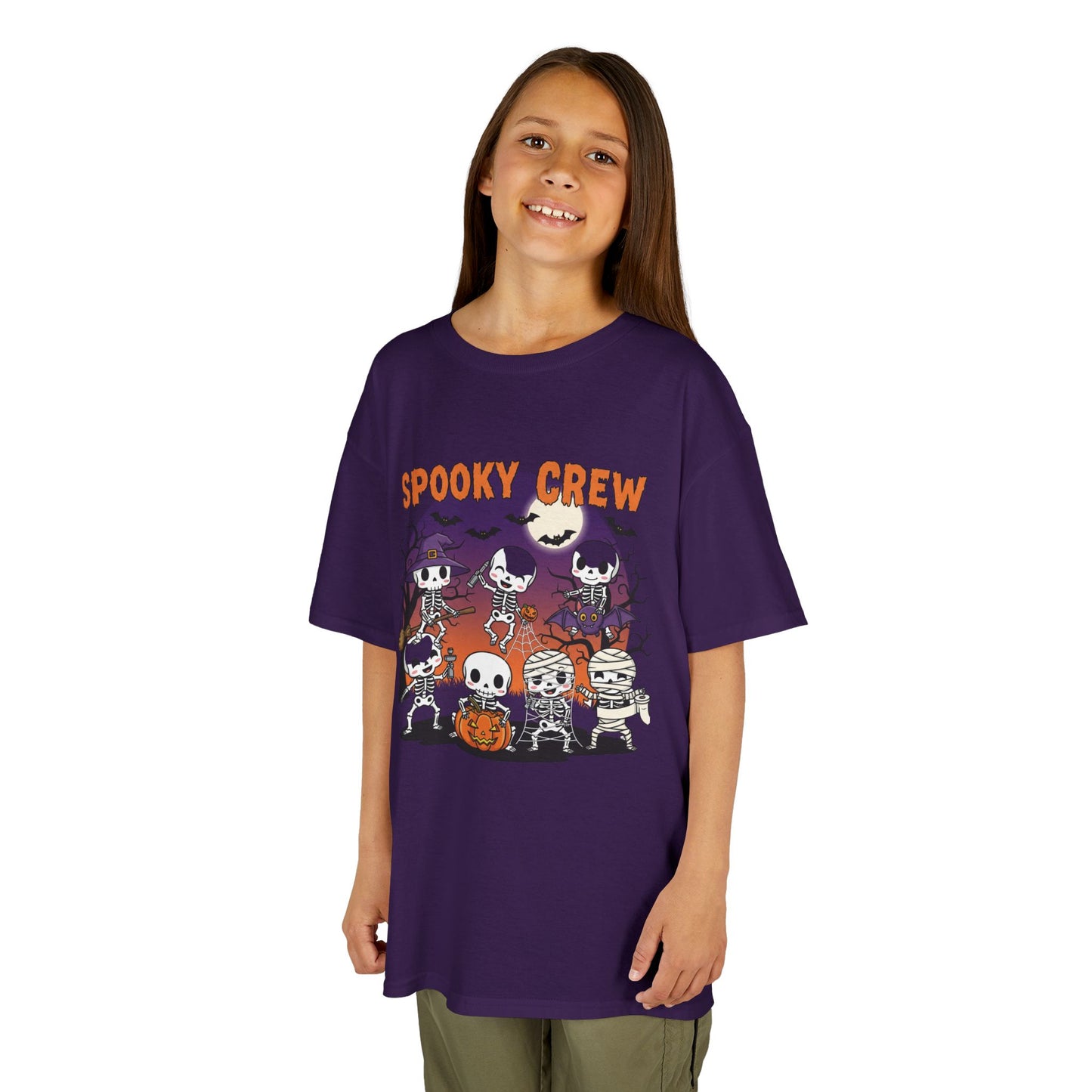 Kids Spooky Crew Halloween Tee, Fun Kid's T-Shirt, Halloween Party Top, Cozy Cotton Kids Shirt, Cute Costume Alternative