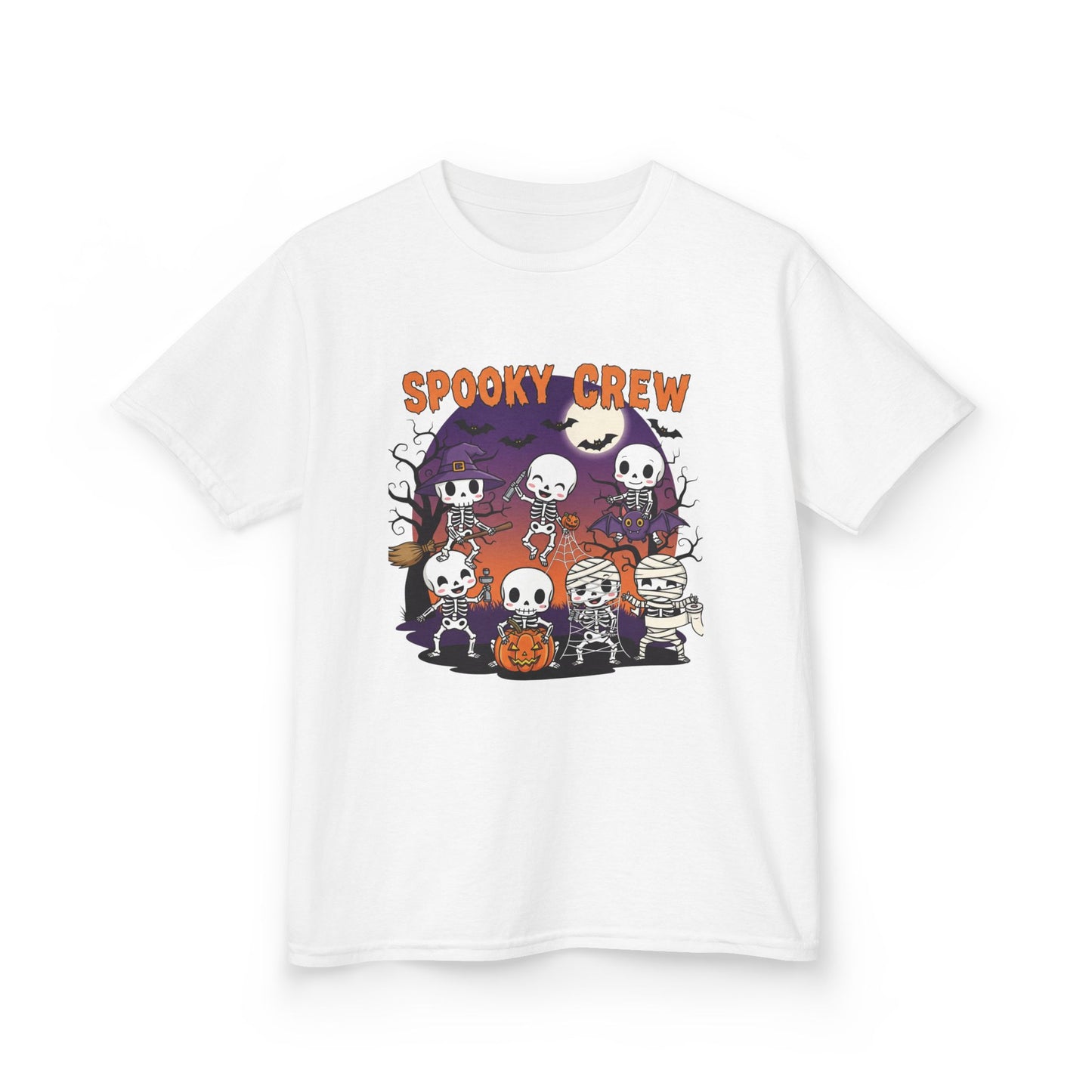 Kids Spooky Crew Halloween Tee, Fun Kid's T-Shirt, Halloween Party Top, Cozy Cotton Kids Shirt, Cute Costume Alternative