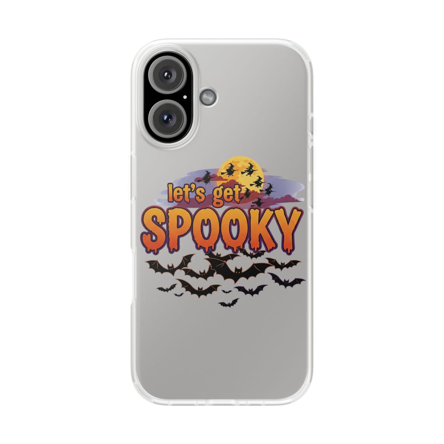 Spooky Flexi Phone Case, Halloween Phone Cover, Lets Get Spooky Mobile Case, Witchy Accessories, Fun Fall Gift Idea