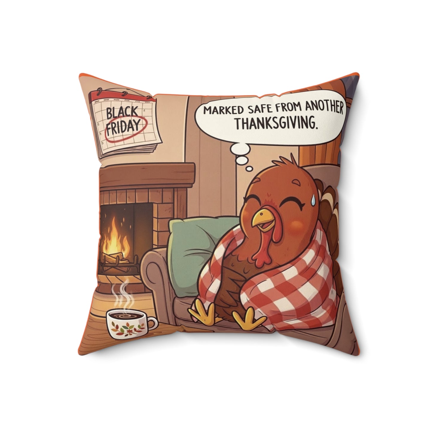 Thanksgiving Humor Pillow, Cozy Decorative Cushion for Fall, Harvest Home Decor, Holiday Gift, Thanksgiving Celebration